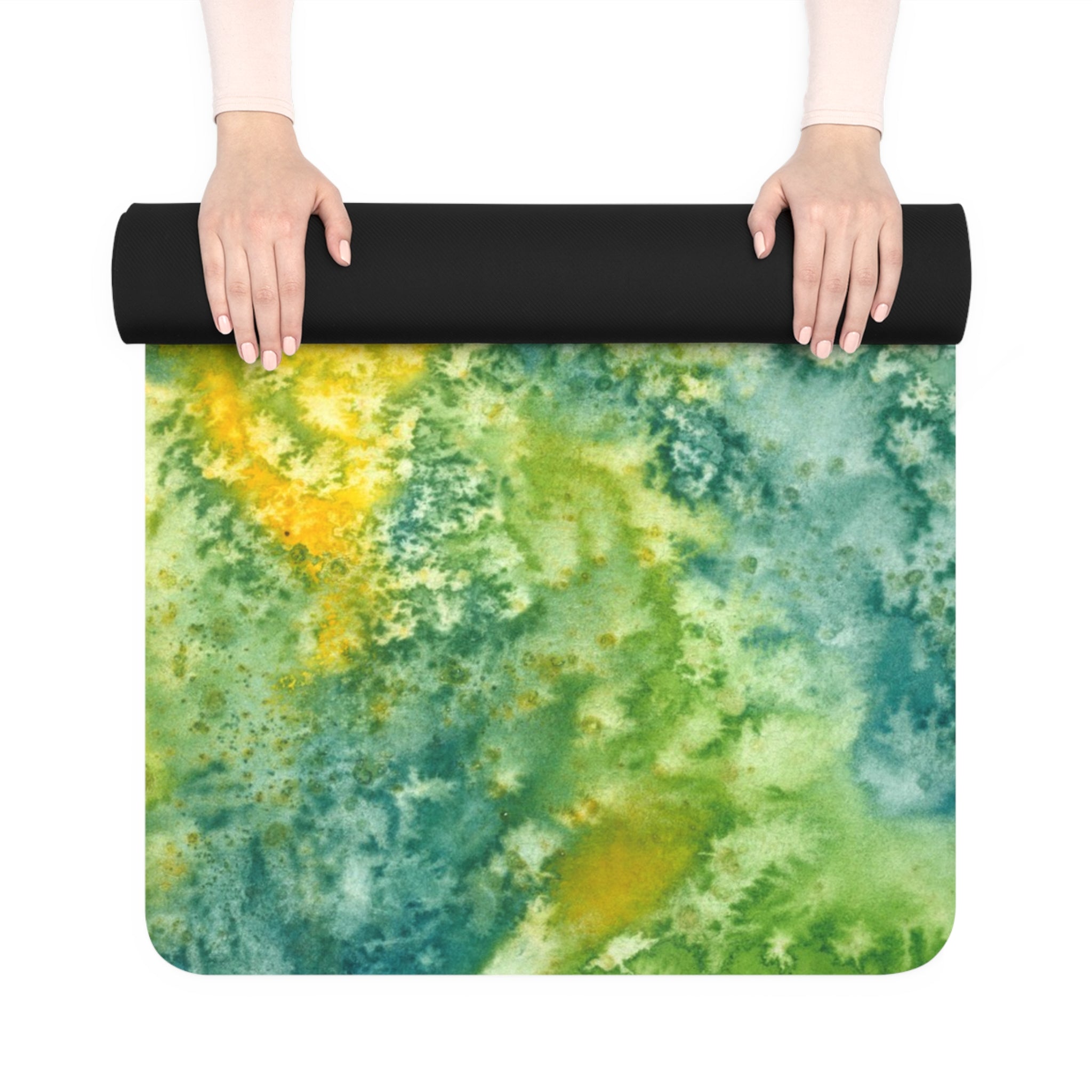 Yoga Mats and Gym Mats. Colourful Abstract Designs. Perfect for Home, Yoga or Gym Class, or a Special Gift #52 View From Above