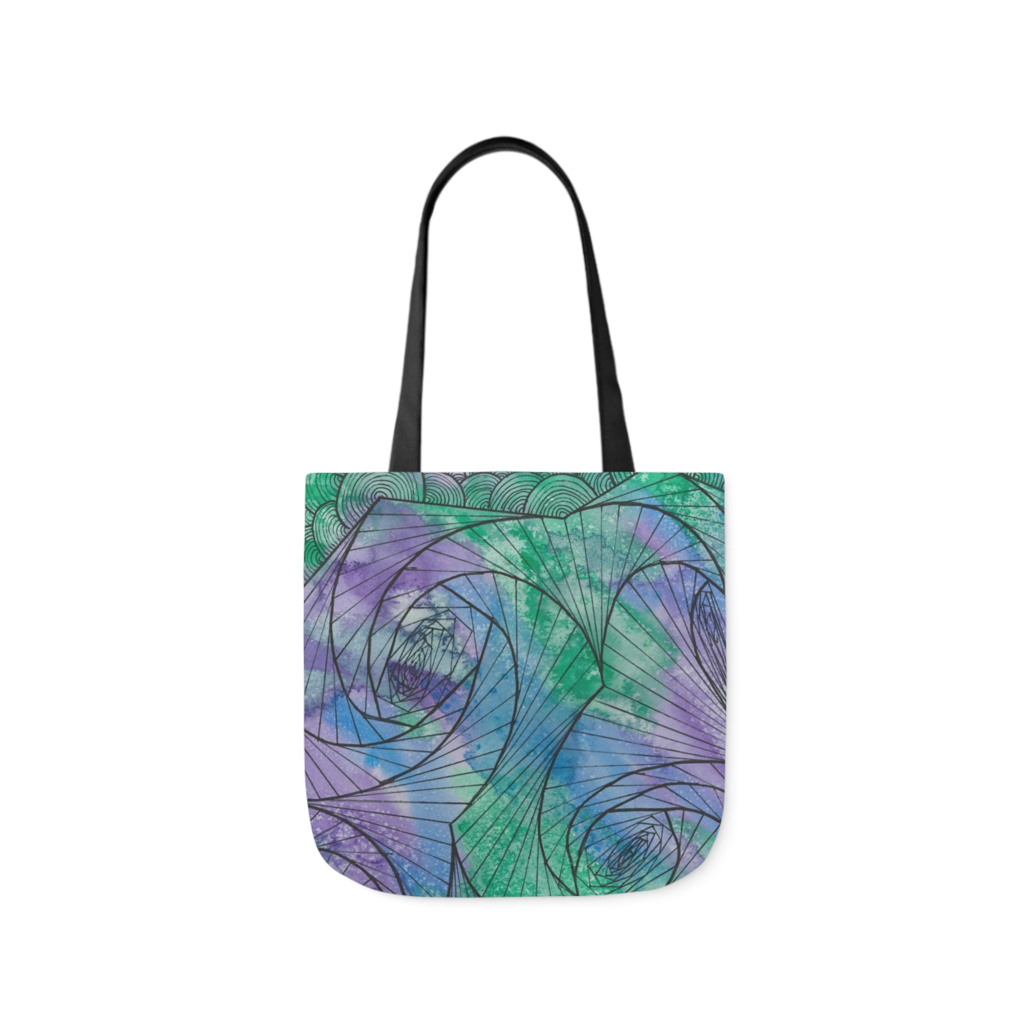 Canvas Tote Bags, Colourful Abstract Designs, 5-Color Straps, 3 Sizes.  For Family and friends or a Special Gift #50 If Not Now When