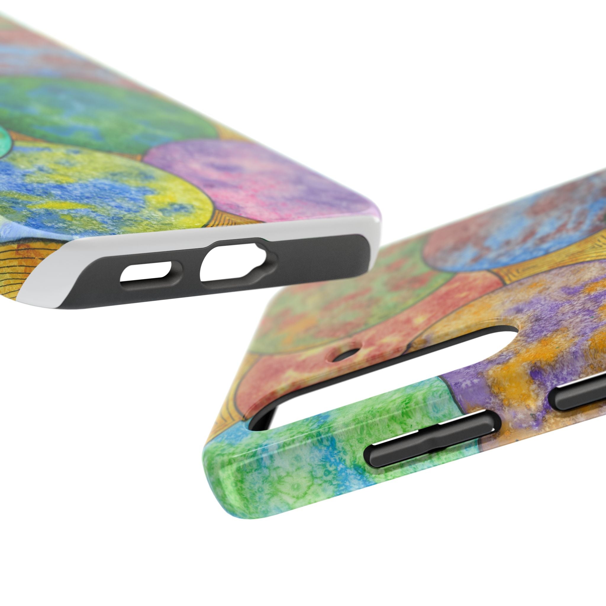 Tough Phone Case - All iPhones and Samsung Galaxys - Exciting Abstract Design #61 Worlds Apart