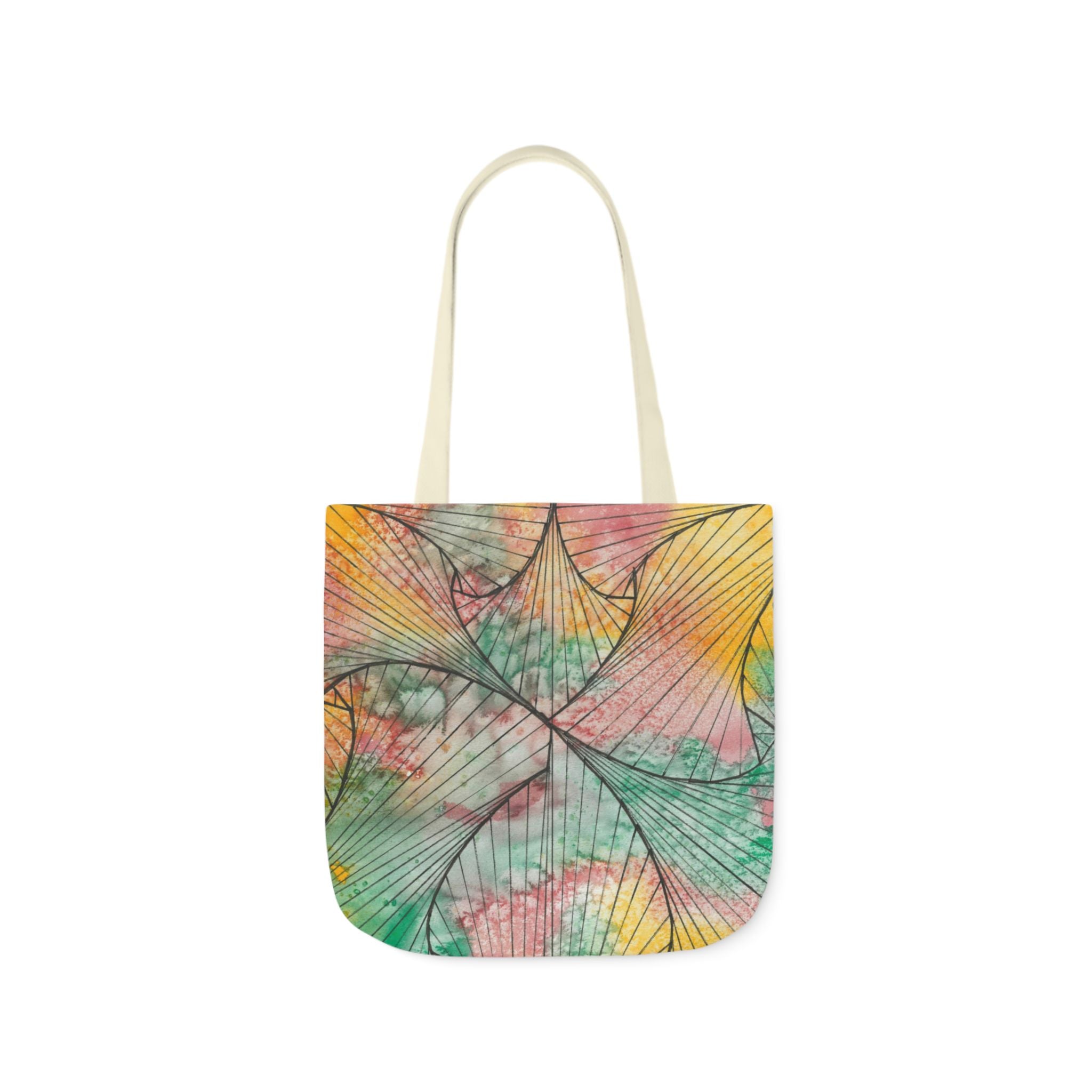 Canvas Tote Bags, Colourful Abstract Designs, 5-Color Straps, 3 Sizes.  For Family and friends or a Special Gift #70 Whats It All About Alfie