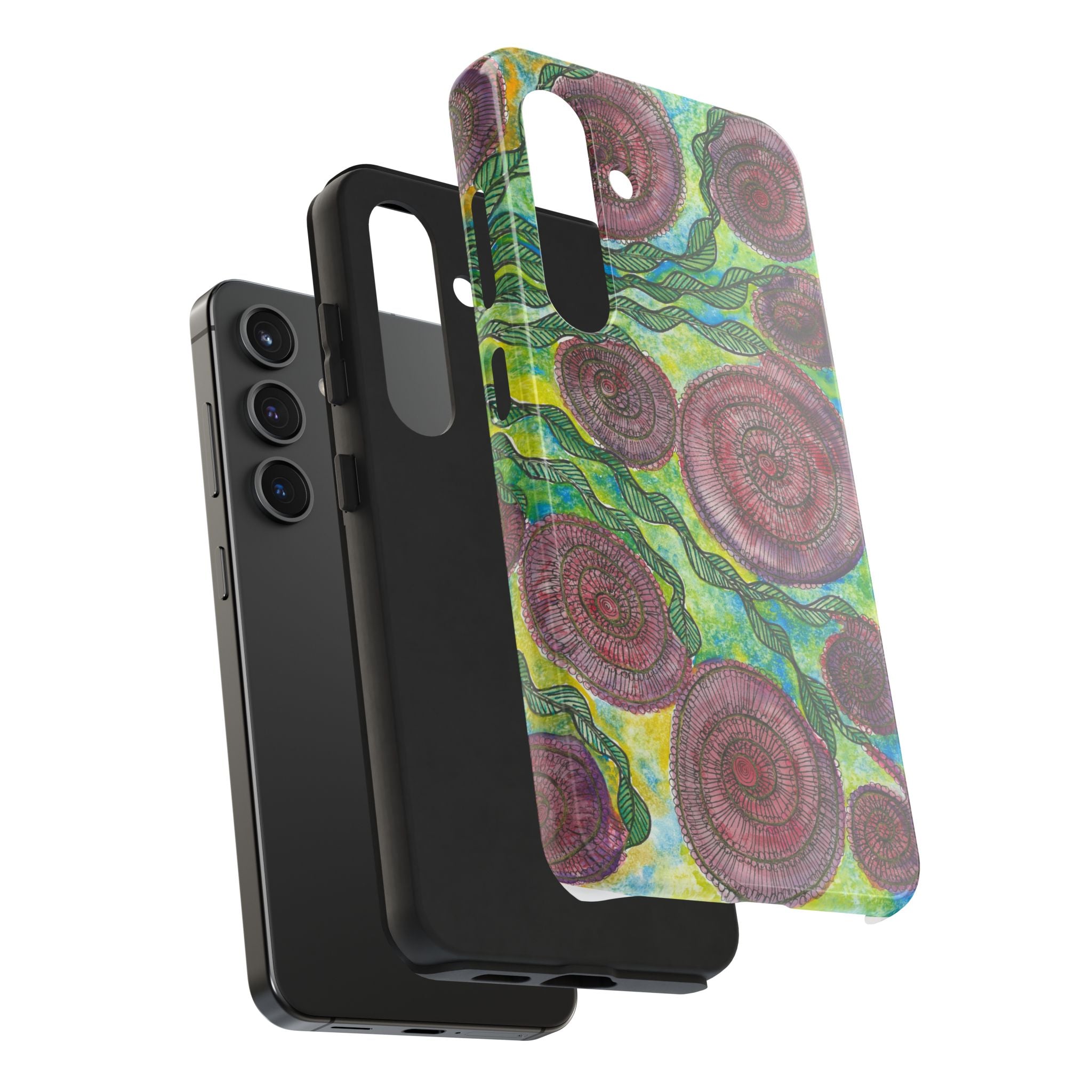 Tough Phone Case - All iPhones and Samsung Galaxys - Exciting Abstract Design #35 Beetroot To Yourself