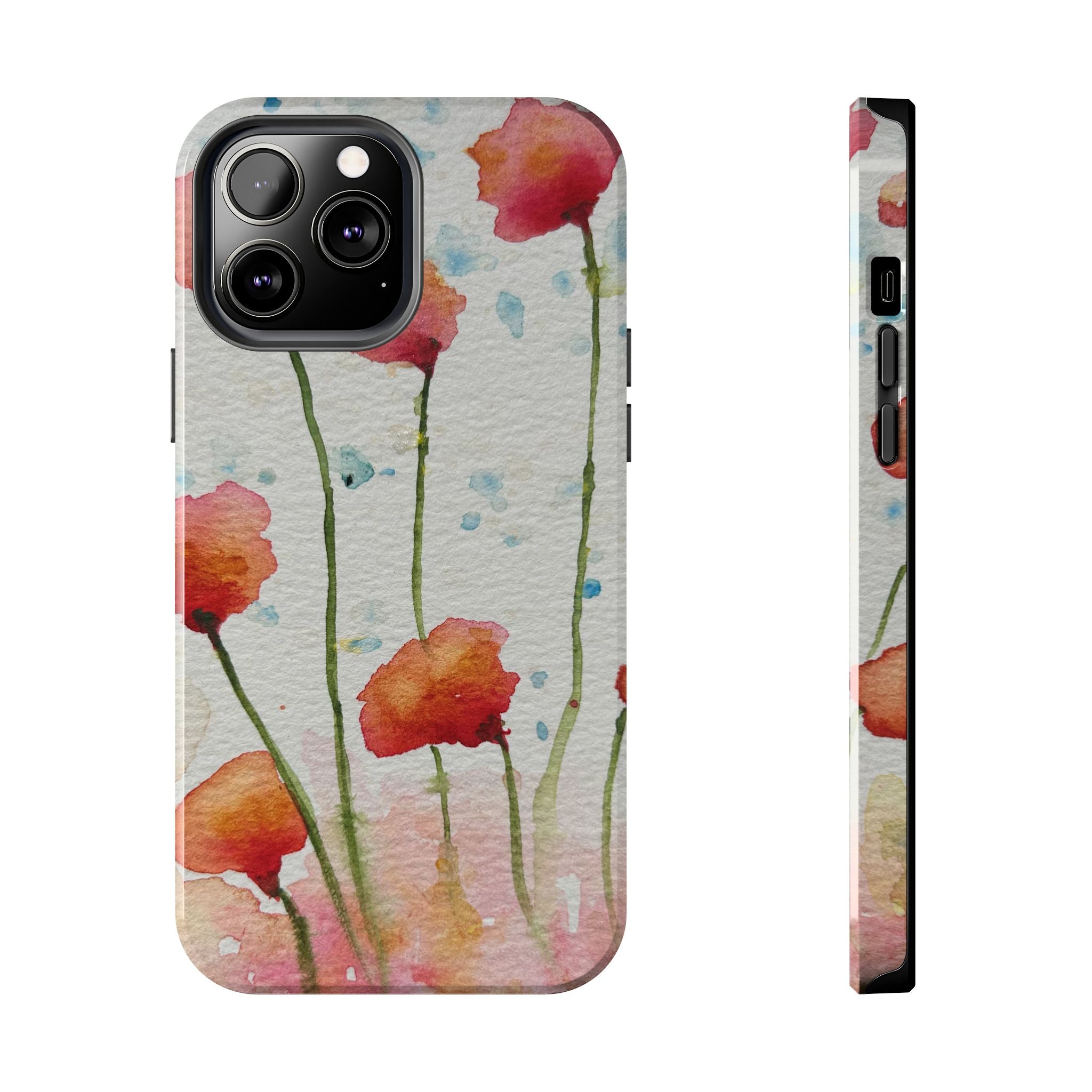 Tough Phone Case - All iPhones and Samsung Galaxys - Exciting Abstract Design #94 Poppies Galore