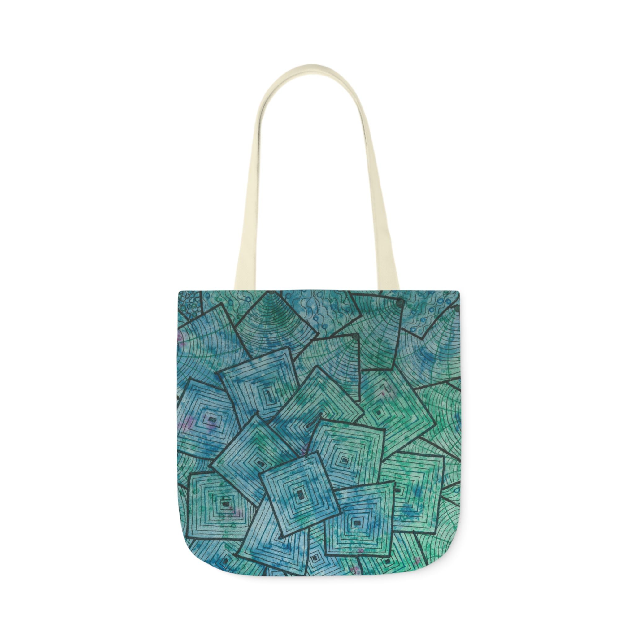 Canvas Tote Bags, Colourful Abstract Designs, 5-Color Straps, 3 Sizes.  For Family and friends or a Special Gift #65 And The AnswerIs