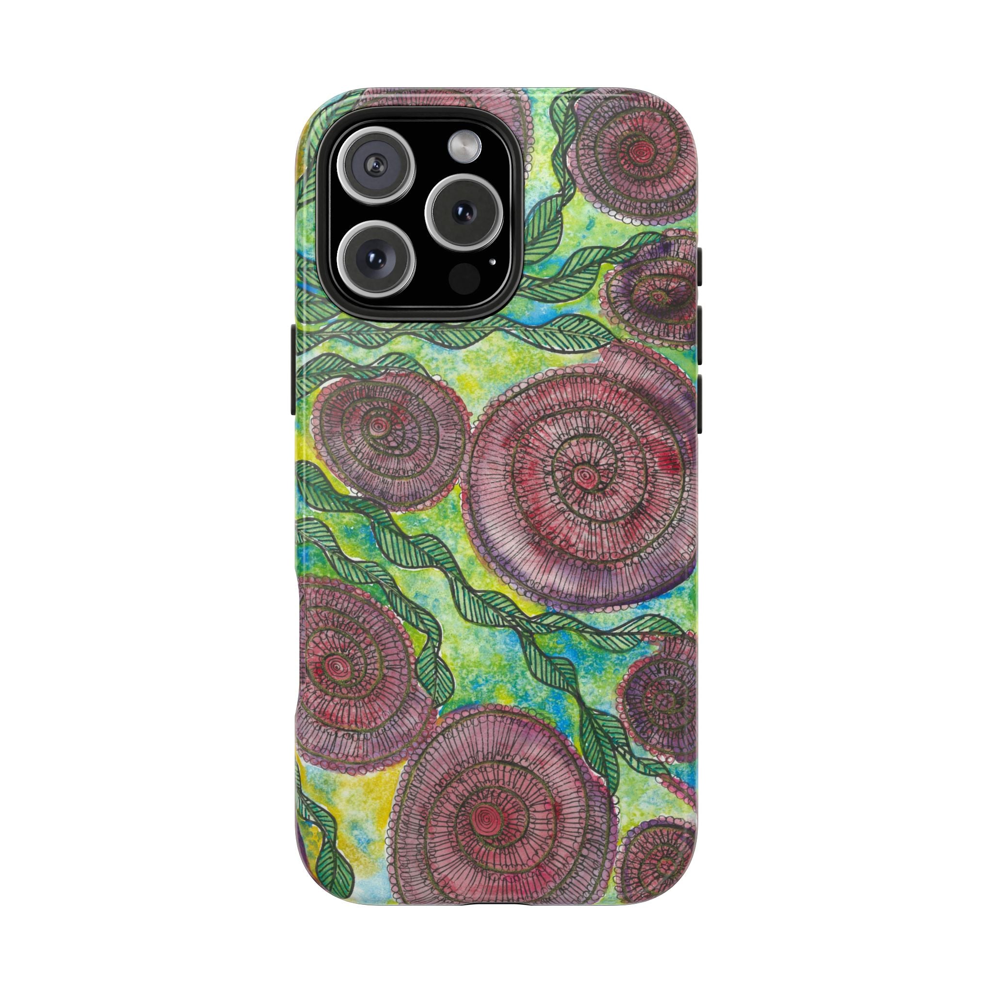 Tough Phone Case - All iPhones and Samsung Galaxys - Exciting Abstract Design #35 Beetroot To Yourself