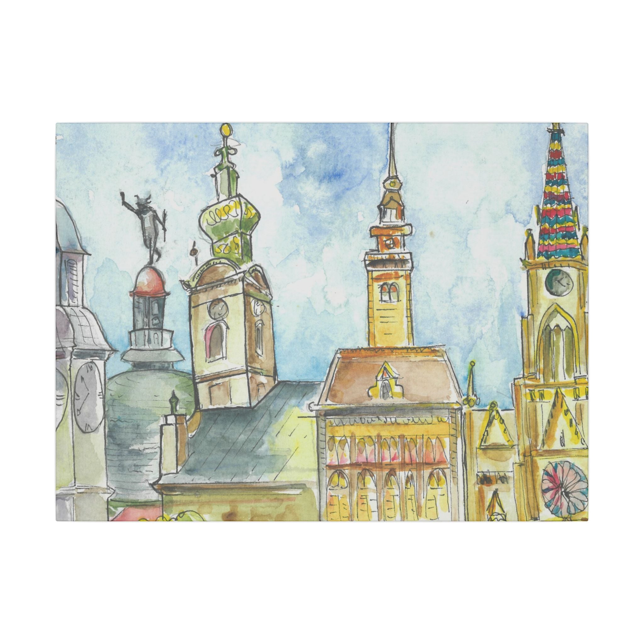 Large Colourful Wall Art, Canvas Prints, For Office, Bedroom or Living Room, or Special Gift #95 Beautiful Novi Sad - Serbia