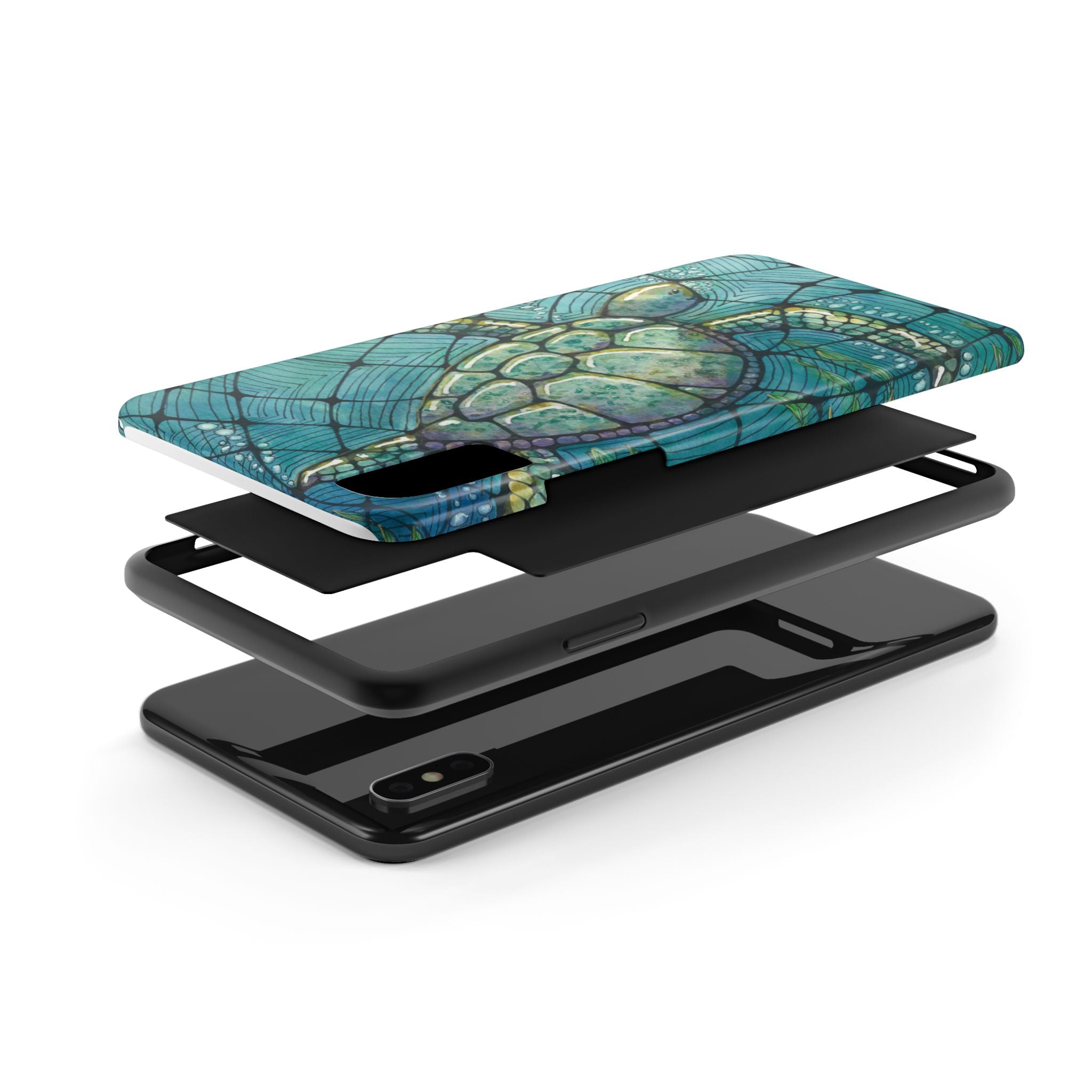 Tough Phone Case - All iPhones and Samsung Galaxys - Exciting Abstract Design #73 Turtling Along