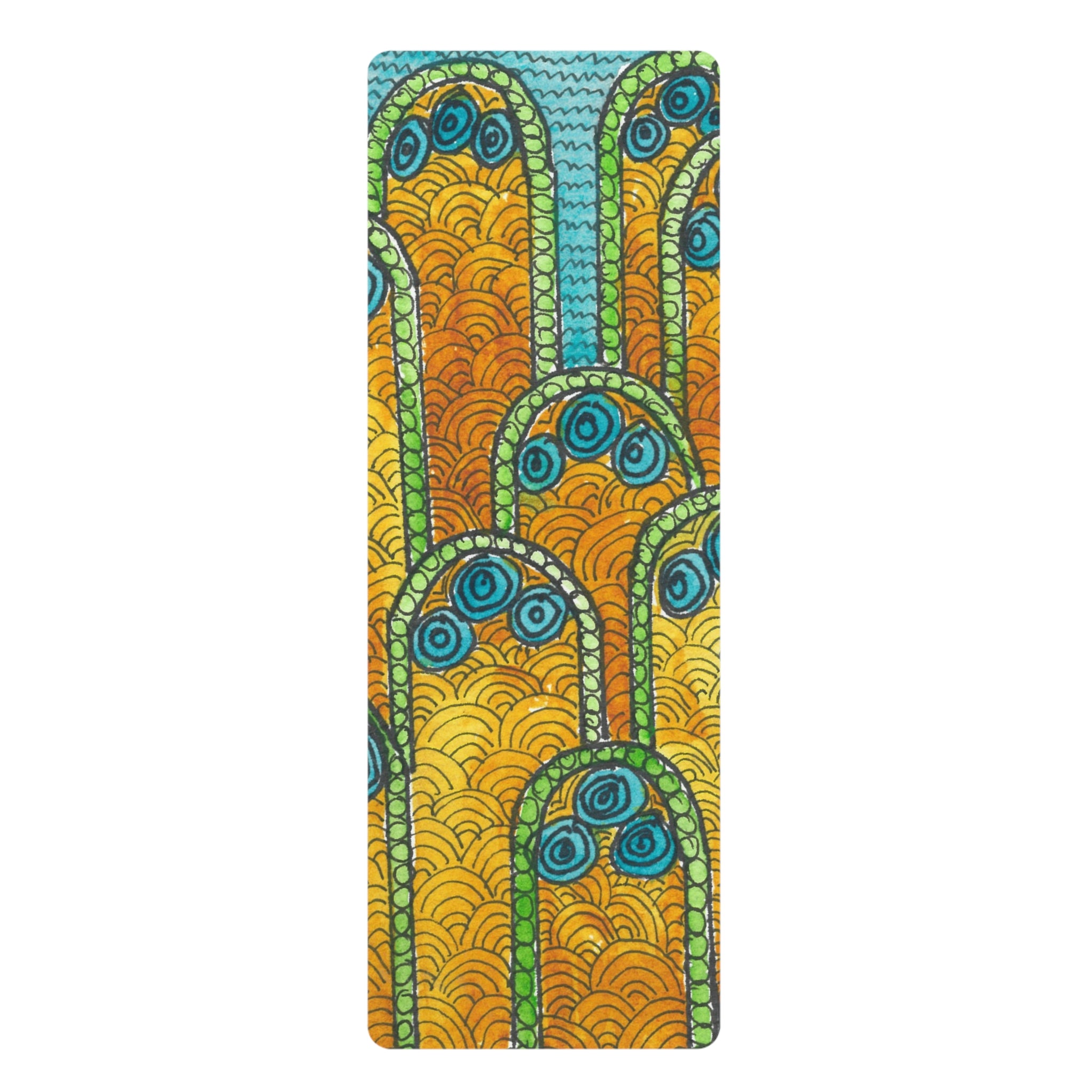 Yoga Mats and Gym Mats. Colourful Abstract Designs. Perfect for Home, Yoga or Gym Class, or a Special Gift #87 Belgrade Impressions