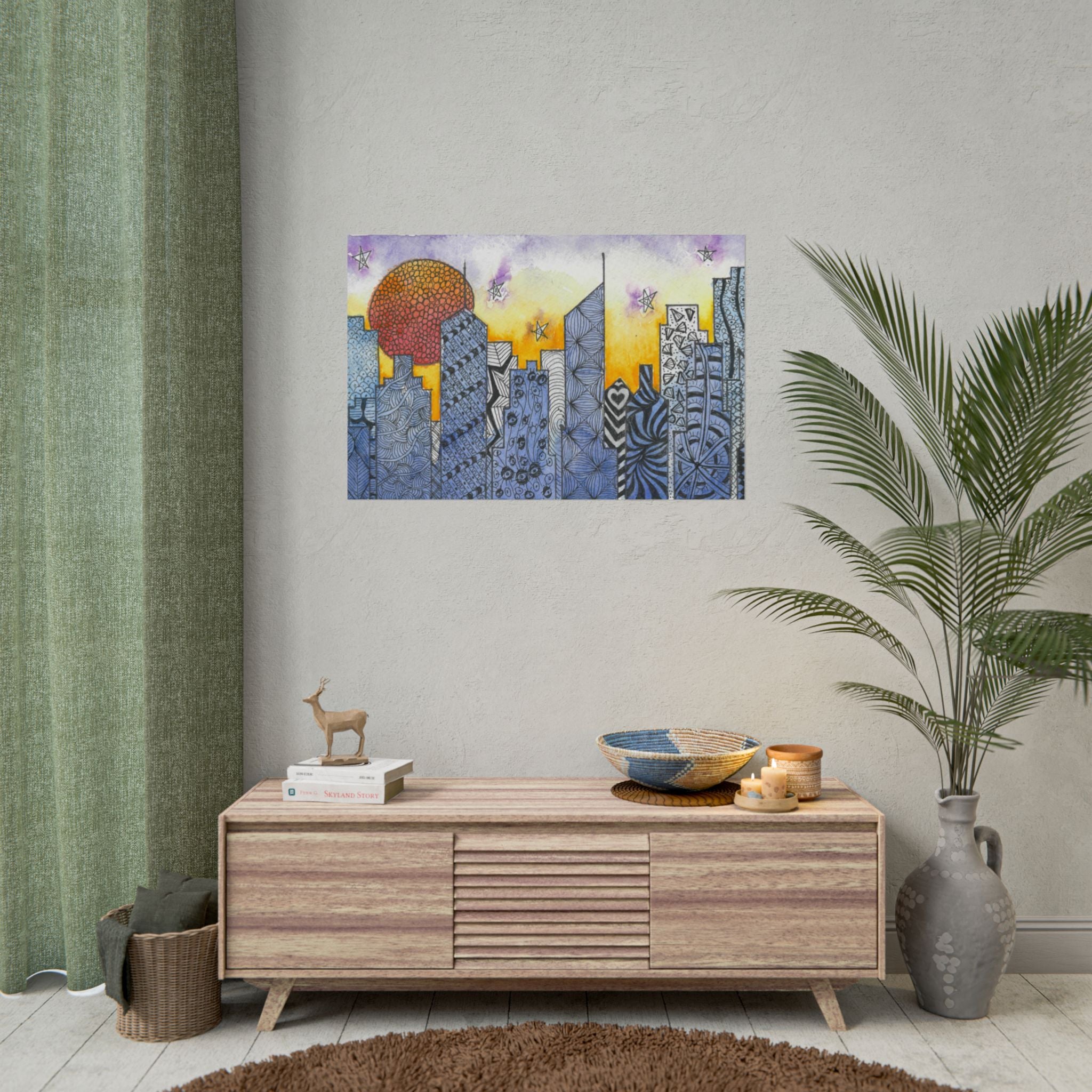 Large Colourful Wall Art, Posters & Prints, For Office, Bedroom or Living Room, or Special Gift #5 In The Shadows