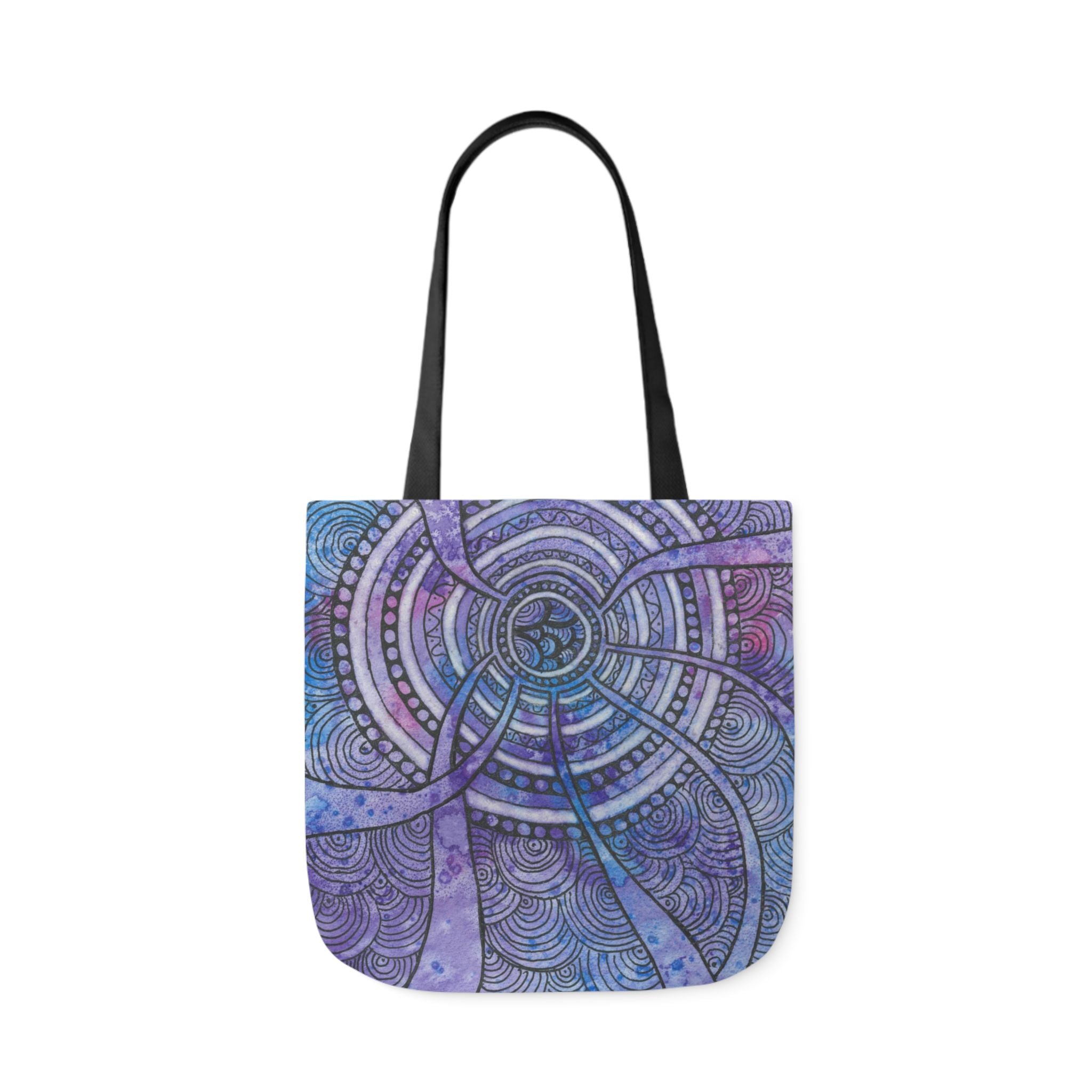 Canvas Tote Bags, Colourful Abstract Designs, 5-Color Straps, 3 Sizes.  For Family and friends or a Special Gift #56 The Way Home