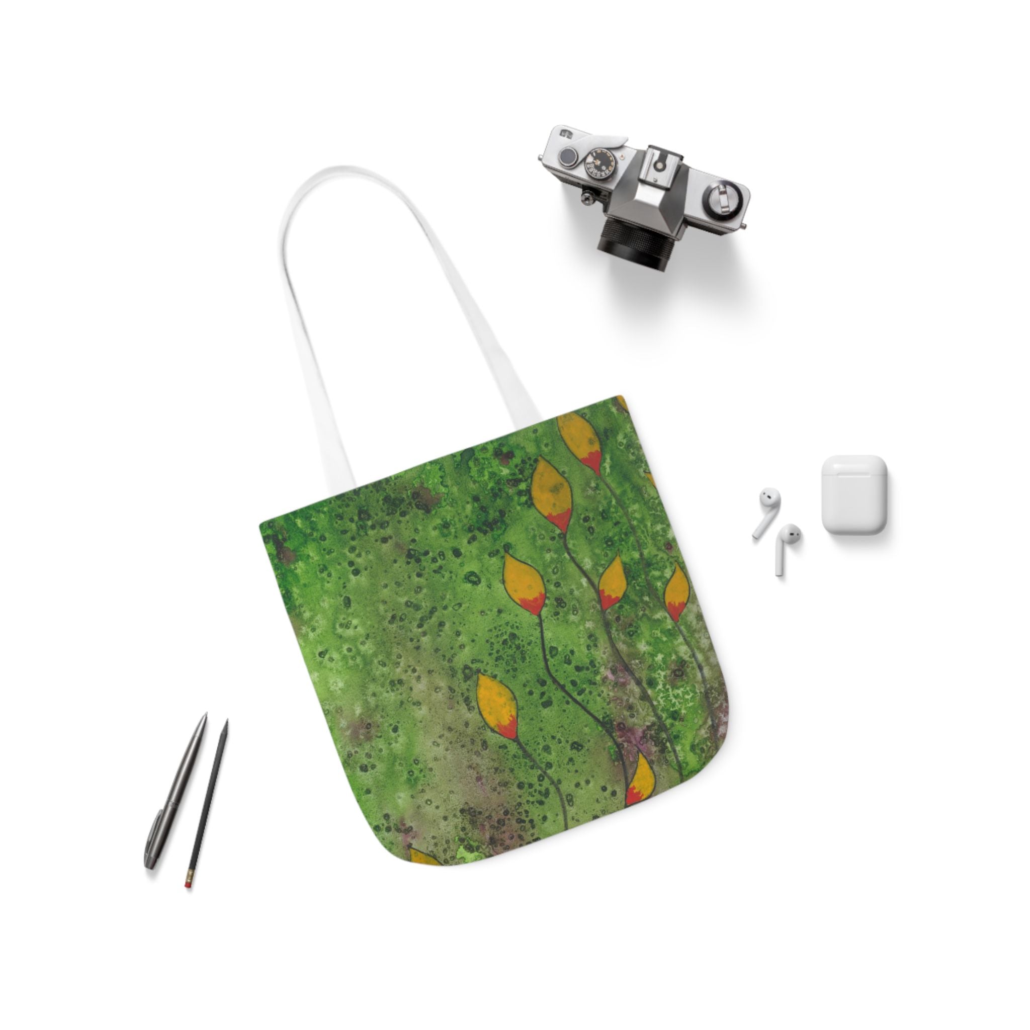 Canvas Tote Bags, Colourful Abstract Designs, 5-Color Straps, 3 Sizes.  For Family and friends or a Special Gift #98 HOPE