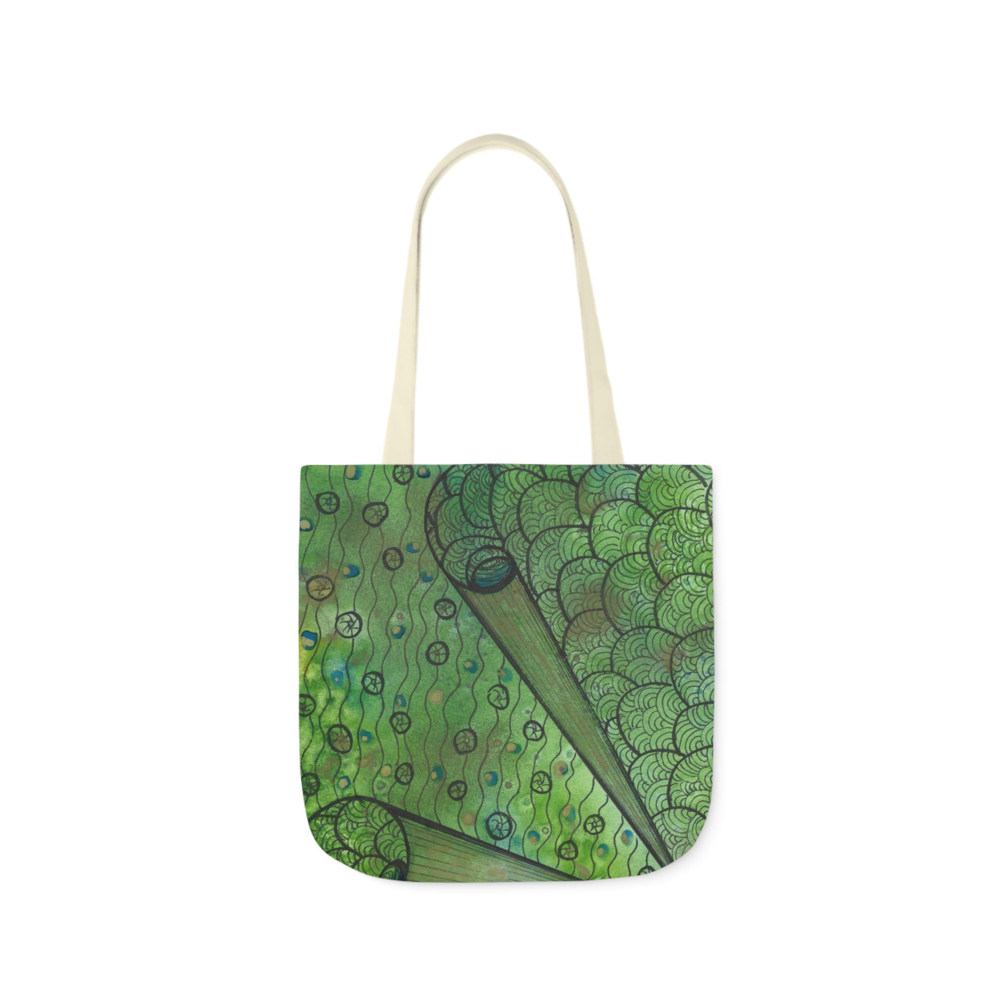 Canvas Tote Bags, Colourful Abstract Designs, 5-Color Straps, 3 Sizes.  For Family and friends or a Special Gift #69 New Horizons