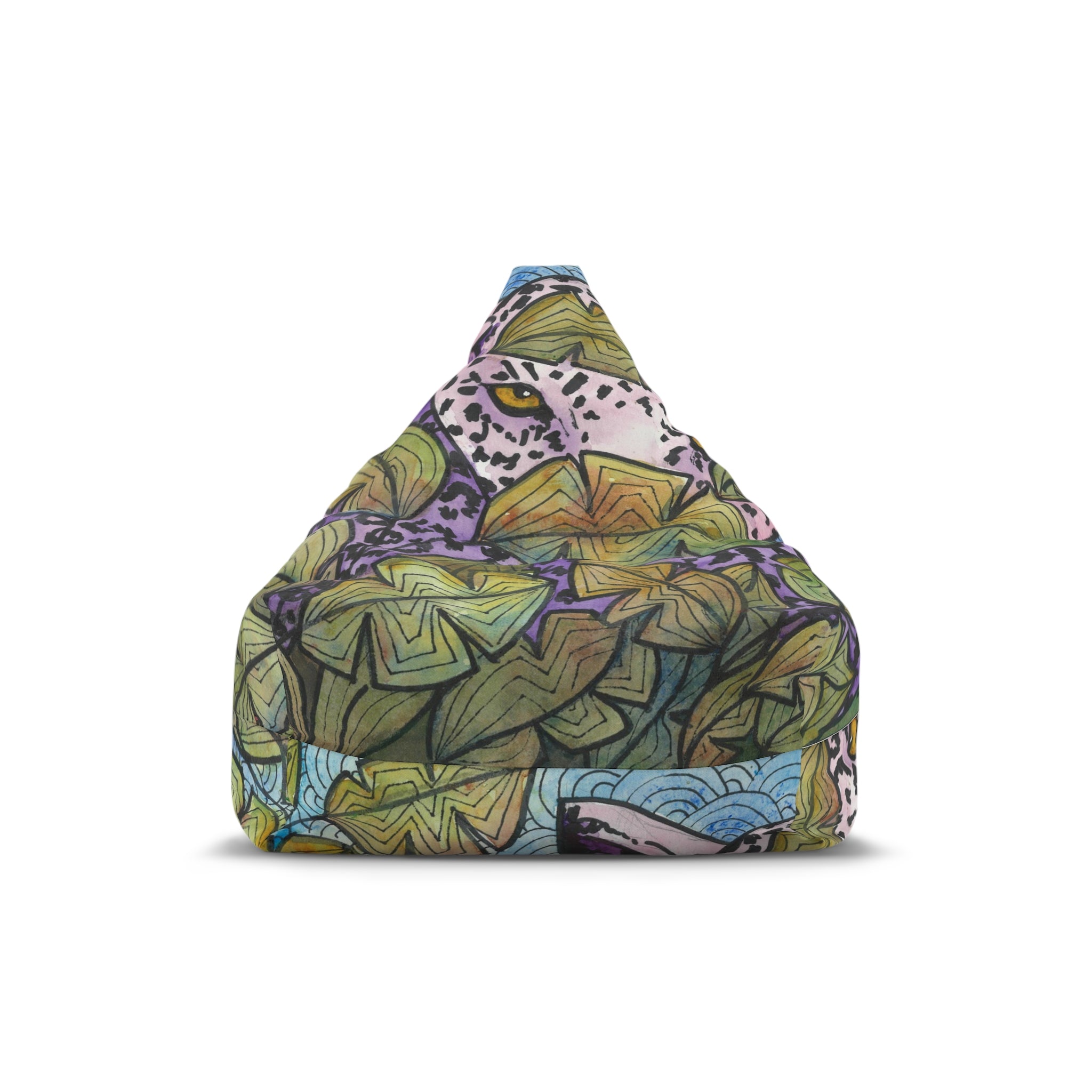 Bean Bag Chair Covers For Indoor & Outdoor - 2 Sizes - Exciting Abstract Design #76 Purrfect Blend