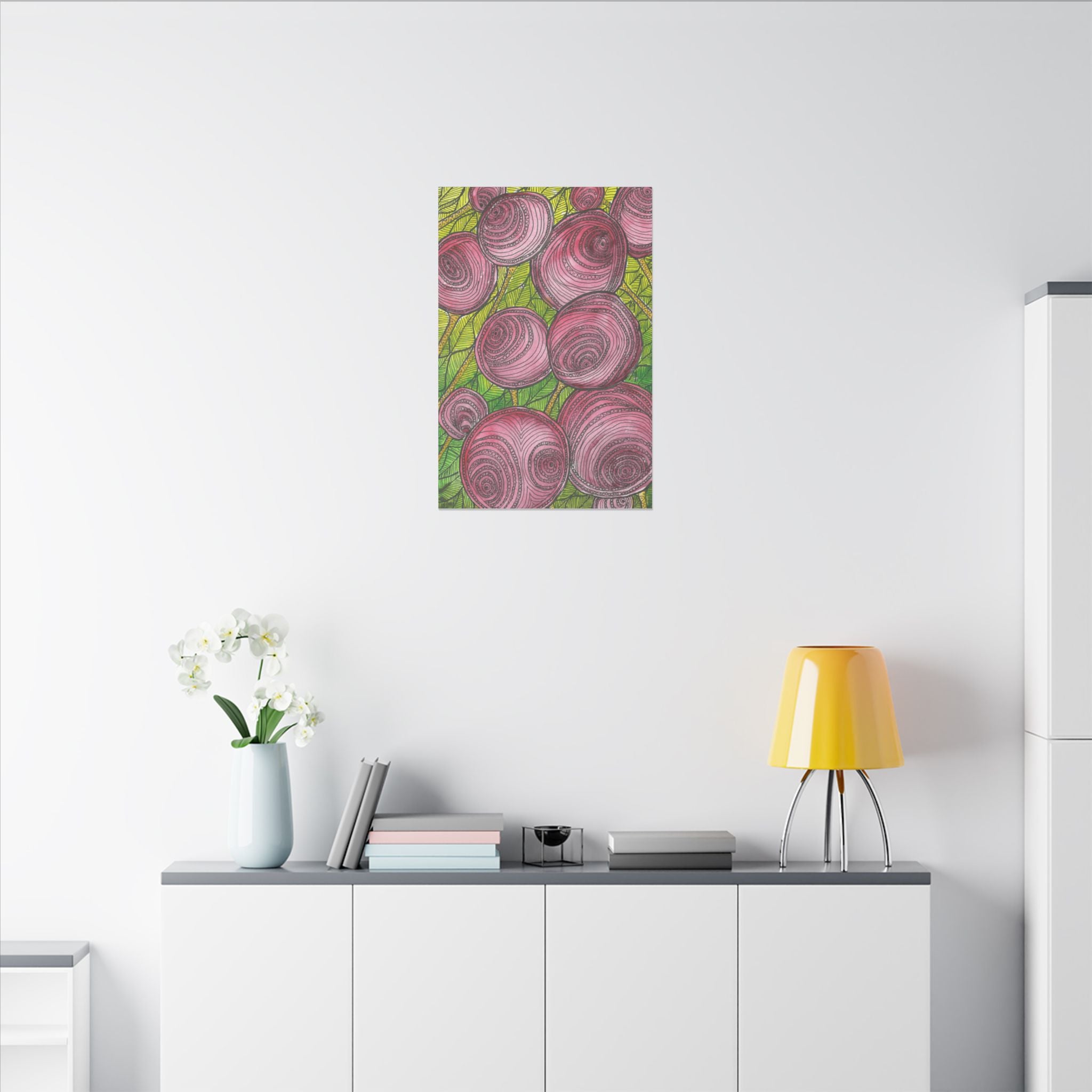 Large Colourful Wall Art, Canvas Prints, For Office, Bedroom or Living Room, or Special Gift #9 Spaced Blossoms