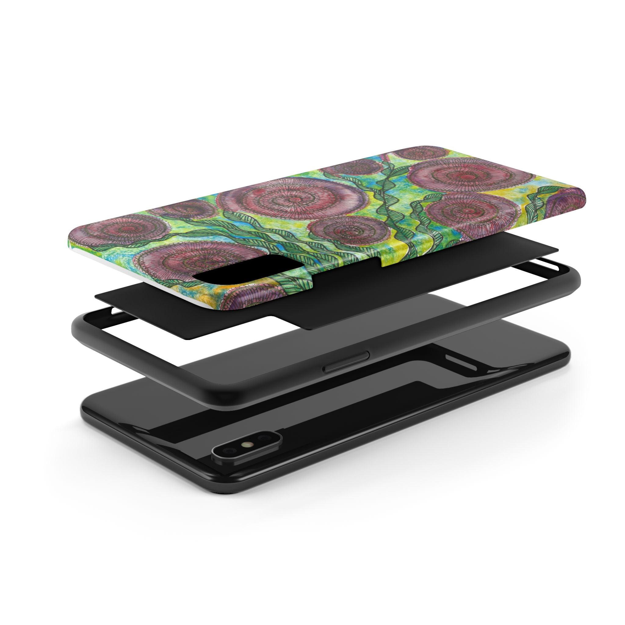 Tough Phone Case - All iPhones and Samsung Galaxys - Exciting Abstract Design #35 Beetroot To Yourself