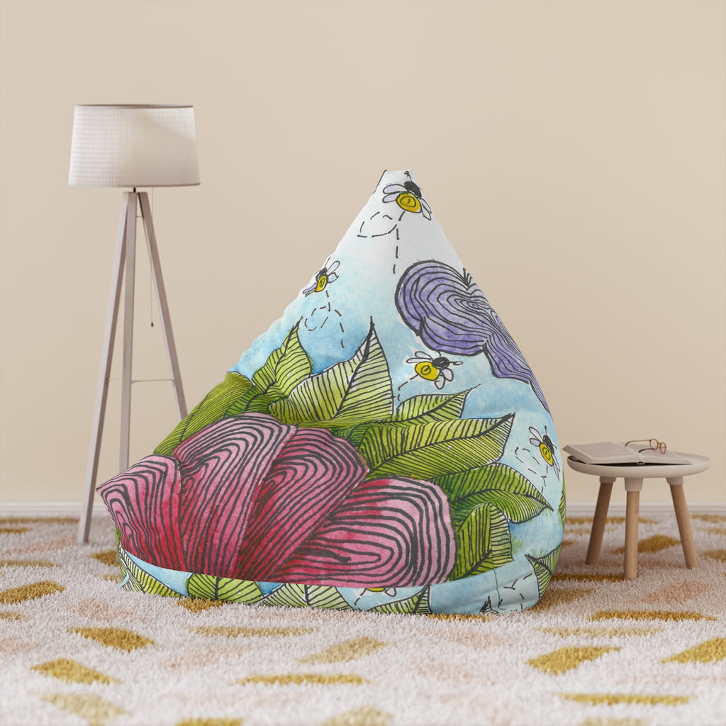 Bean Bag Chair Covers For Indoor & Outdoor - 2 Sizes - Exciting Abstract Design #4 Bloom'n