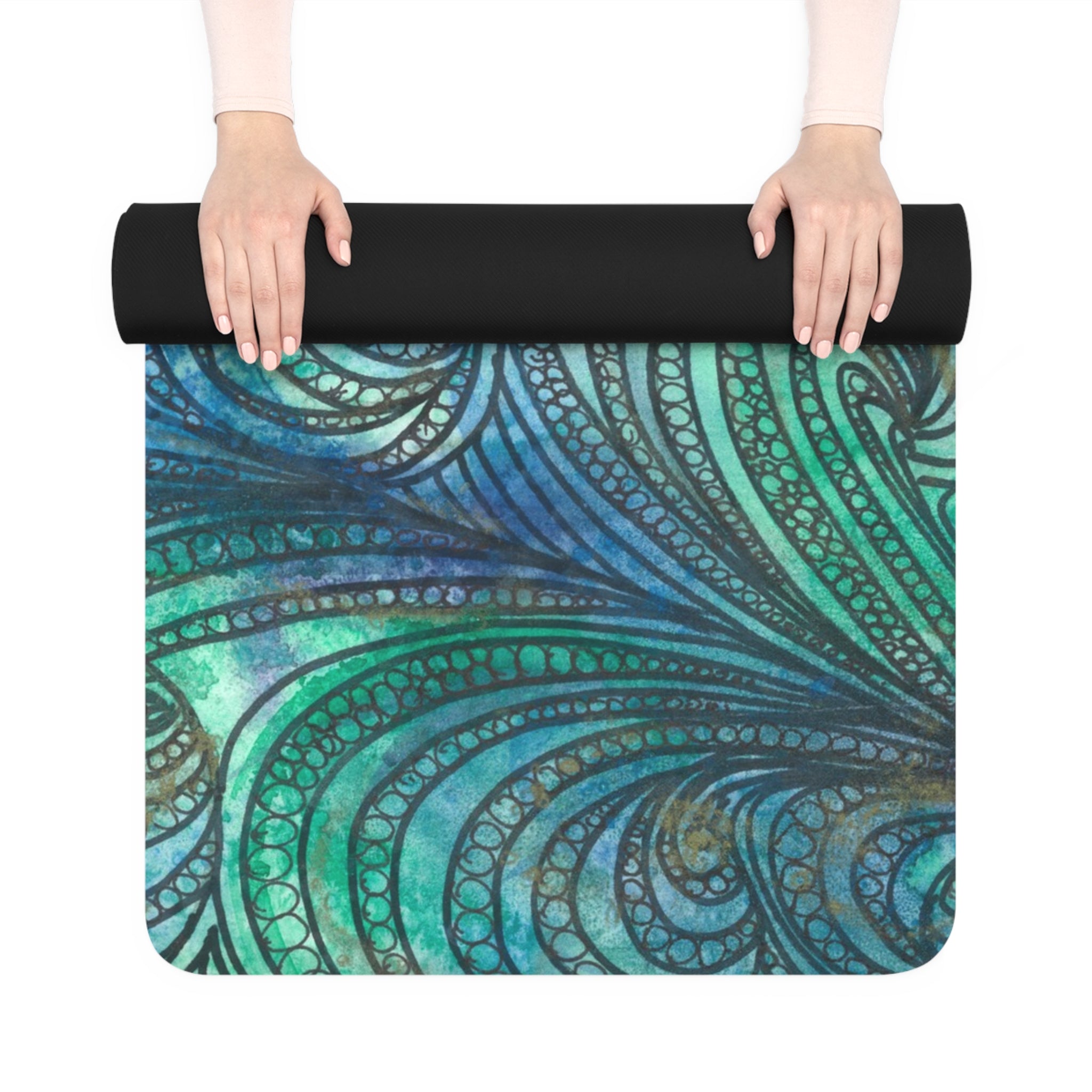 Yoga Mats and Gym Mats. Colourful Abstract Designs. Perfect for Home, Yoga or Gym Class, or a Special Gift #71 Call Of The Sea