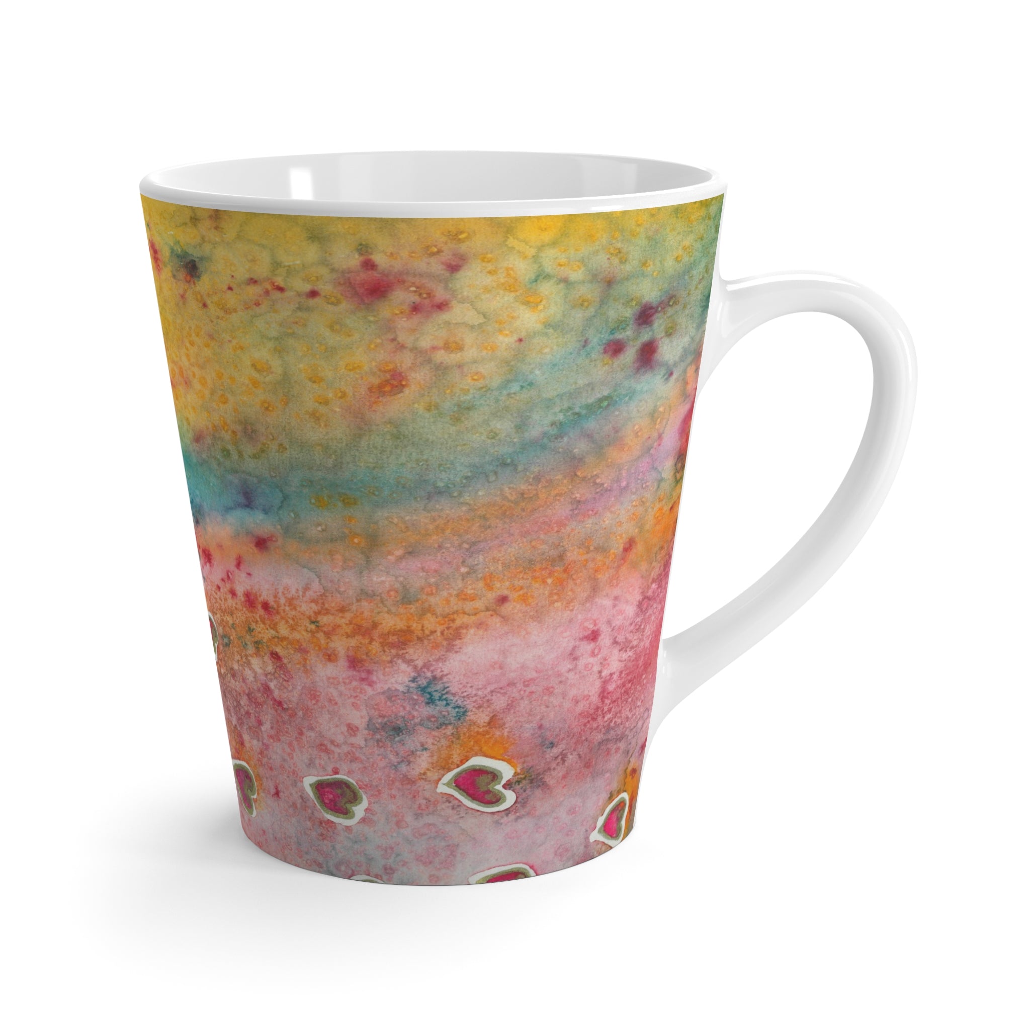 Coffee Mugs and Cups. Colourful Abstract Designs. Perfect for Home, Office or Special Gift #96 Love Friendship Integrity