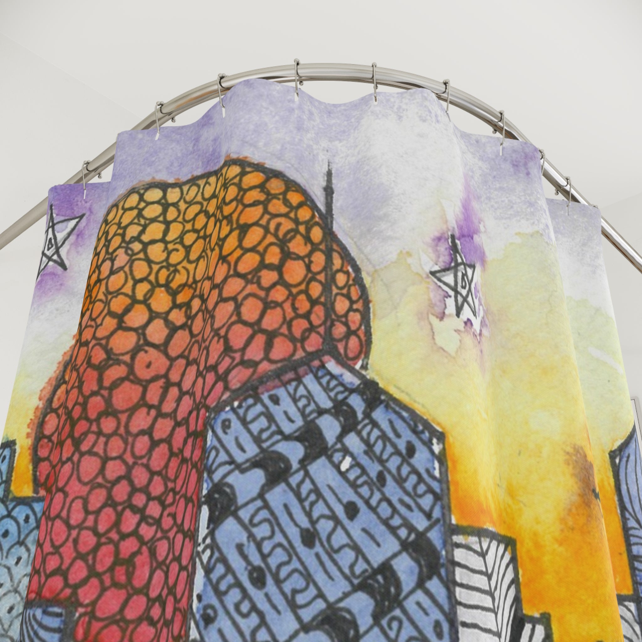 Beautiful Shower Curtains to Refresh Your Bathroom. Colourful Abstract Designs. Perfect For Your Bathroom or Special House-Warming Gift #5 In The Shadows