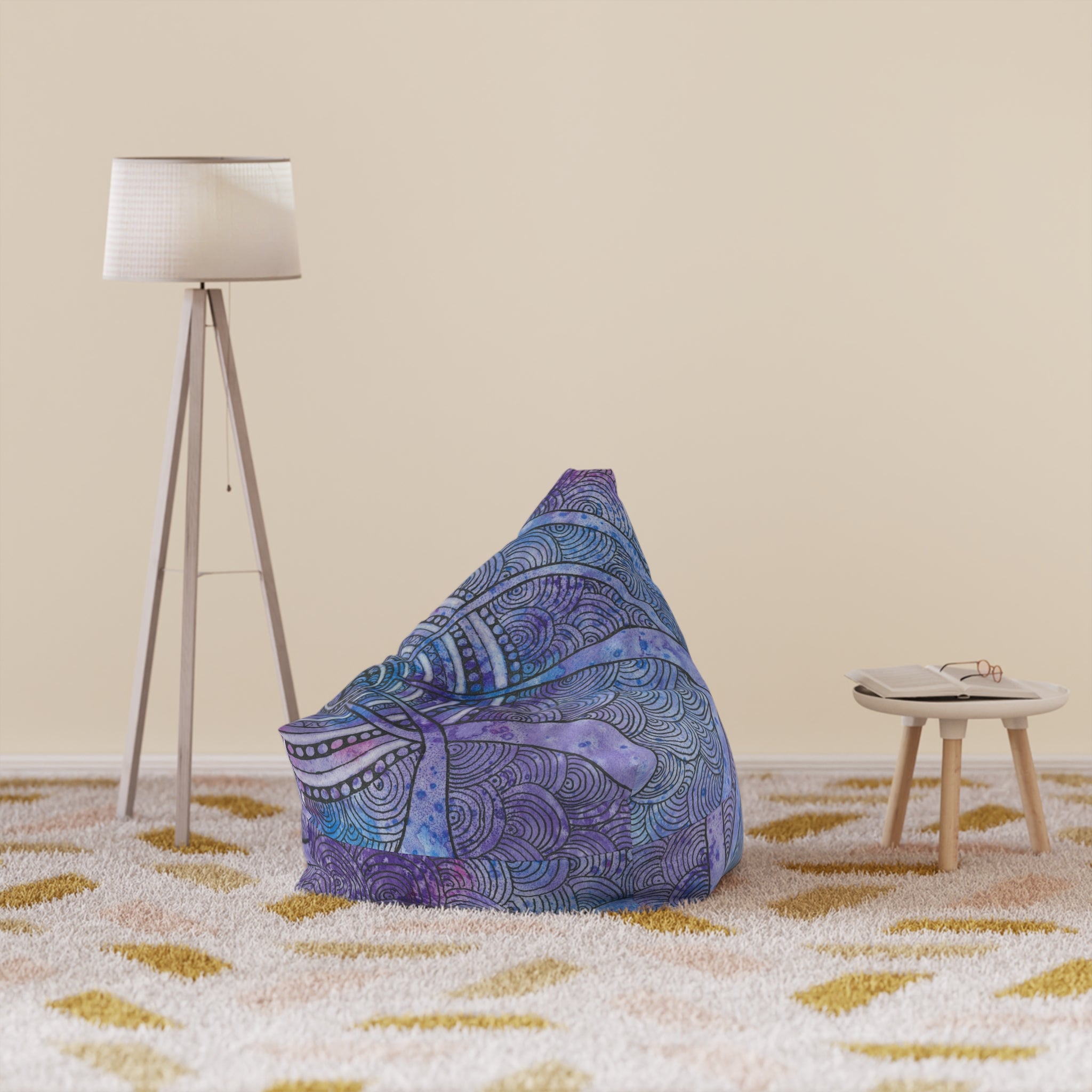 Bean Bag Chair Covers For Indoor & Outdoor - 2 Sizes - Exciting Abstract Design #56 The Way Home