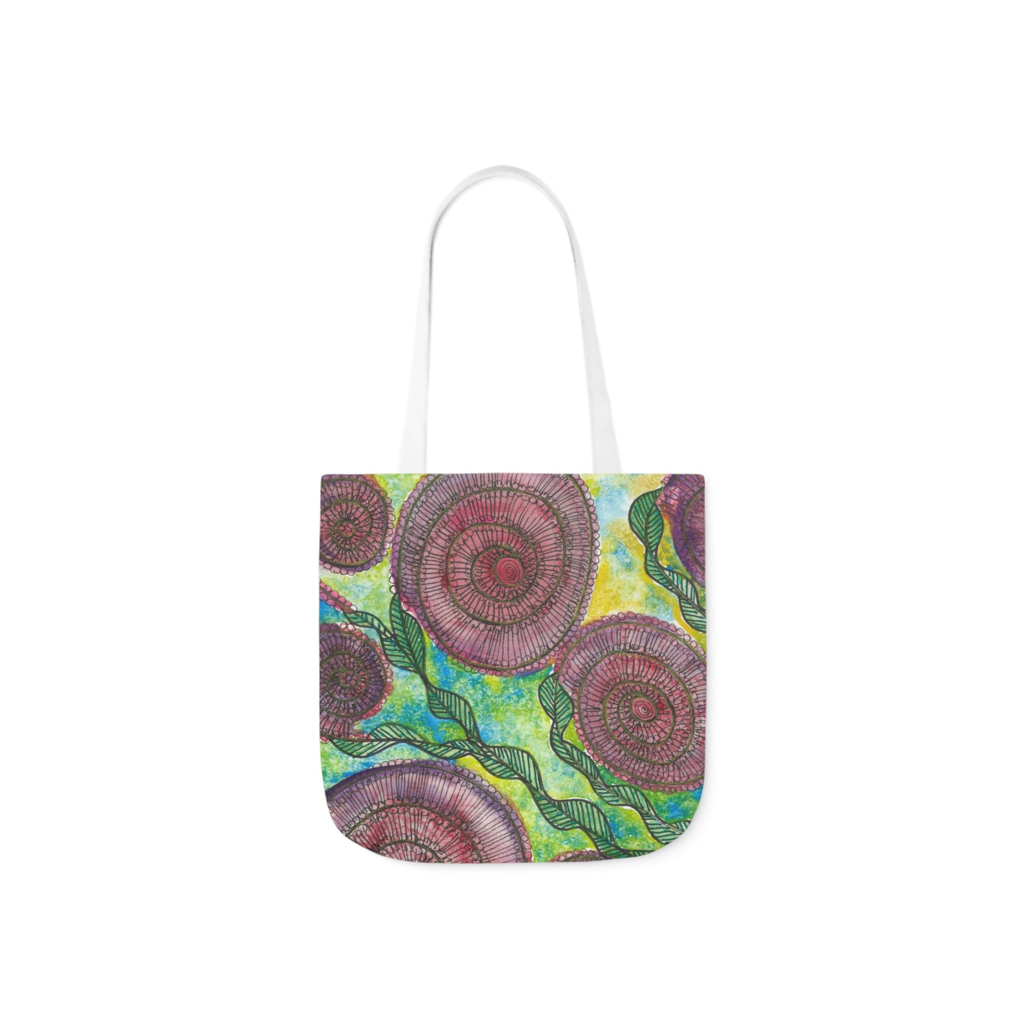 Canvas Tote Bags, Colourful Abstract Designs, 5-Color Straps, 3 Sizes.  For Family and friends or a Special Gift #35 Beetroot To Yourself