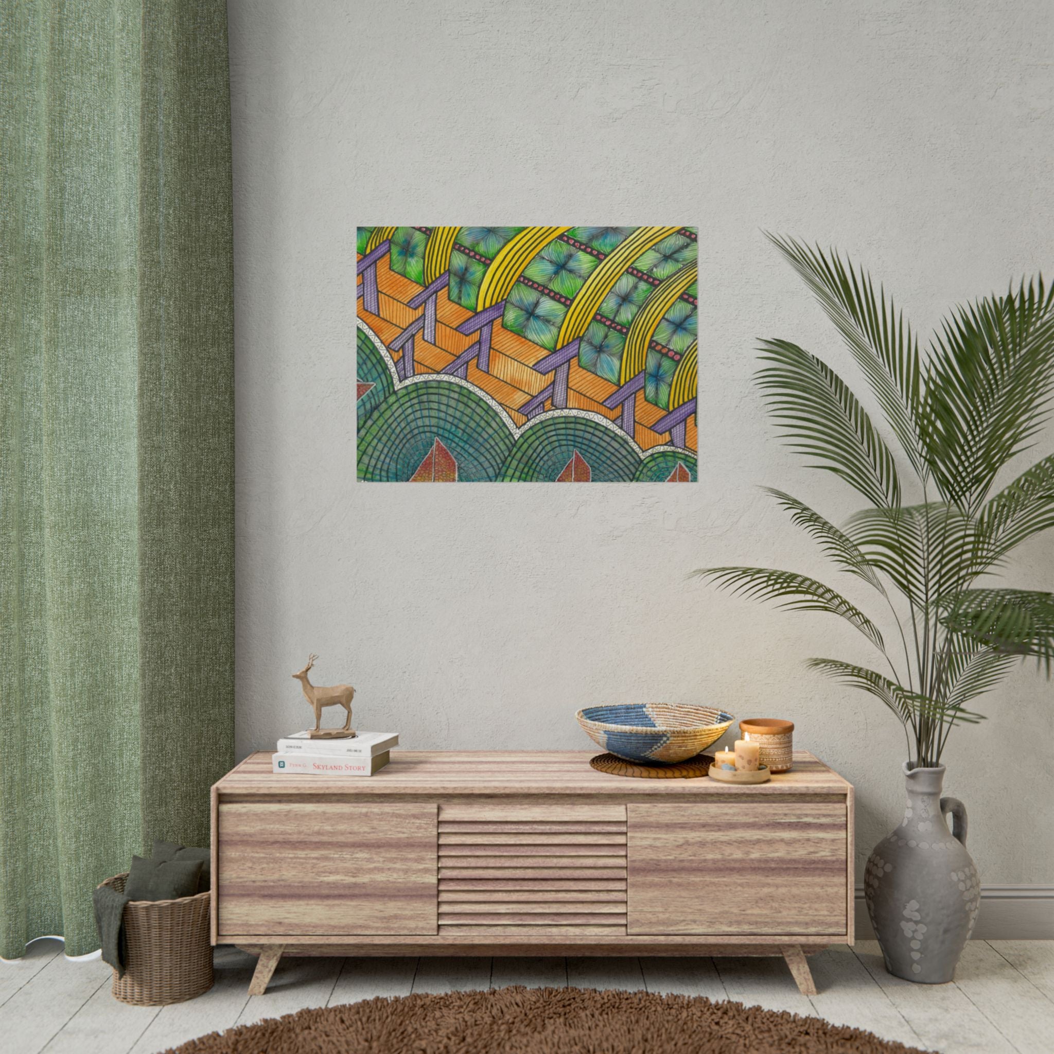 Large Colourful Wall Art, Posters & Prints, For Office, Bedroom or Living Room, or Special Gift #31 T'Eye Land