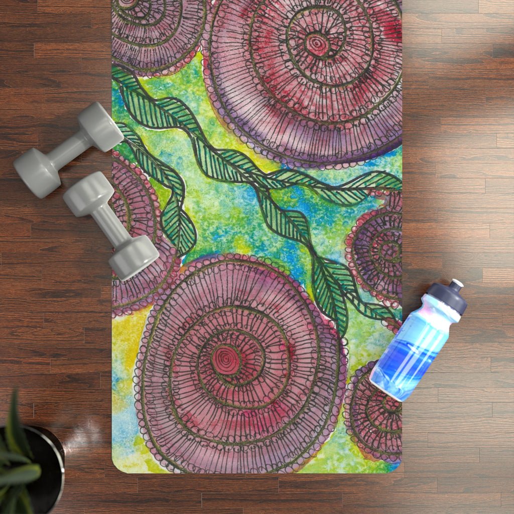 Yoga Mats and Gym Mats. Colourful Abstract Designs. Perfect for Home, Yoga or Gym Class, or a Special Gift #35 Beetroot To Yourself