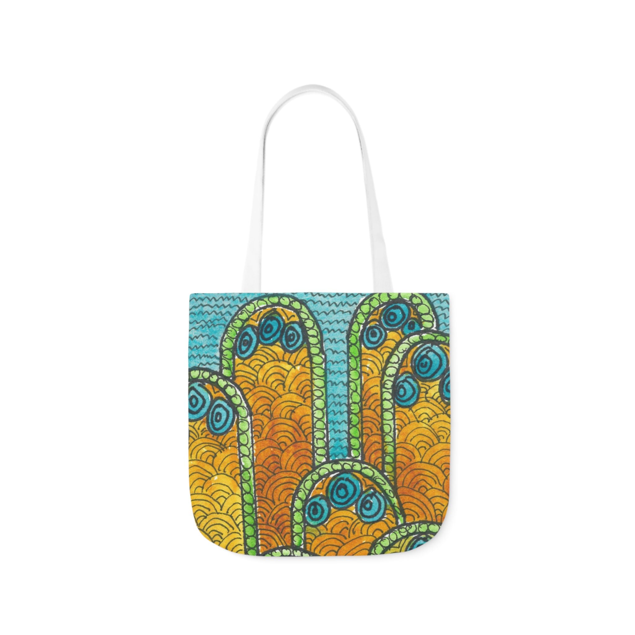 Canvas Tote Bags, Colourful Abstract Designs, 5-Color Straps, 3 Sizes.  For Family and friends or a Special Gift #87 Belgrade Impressions