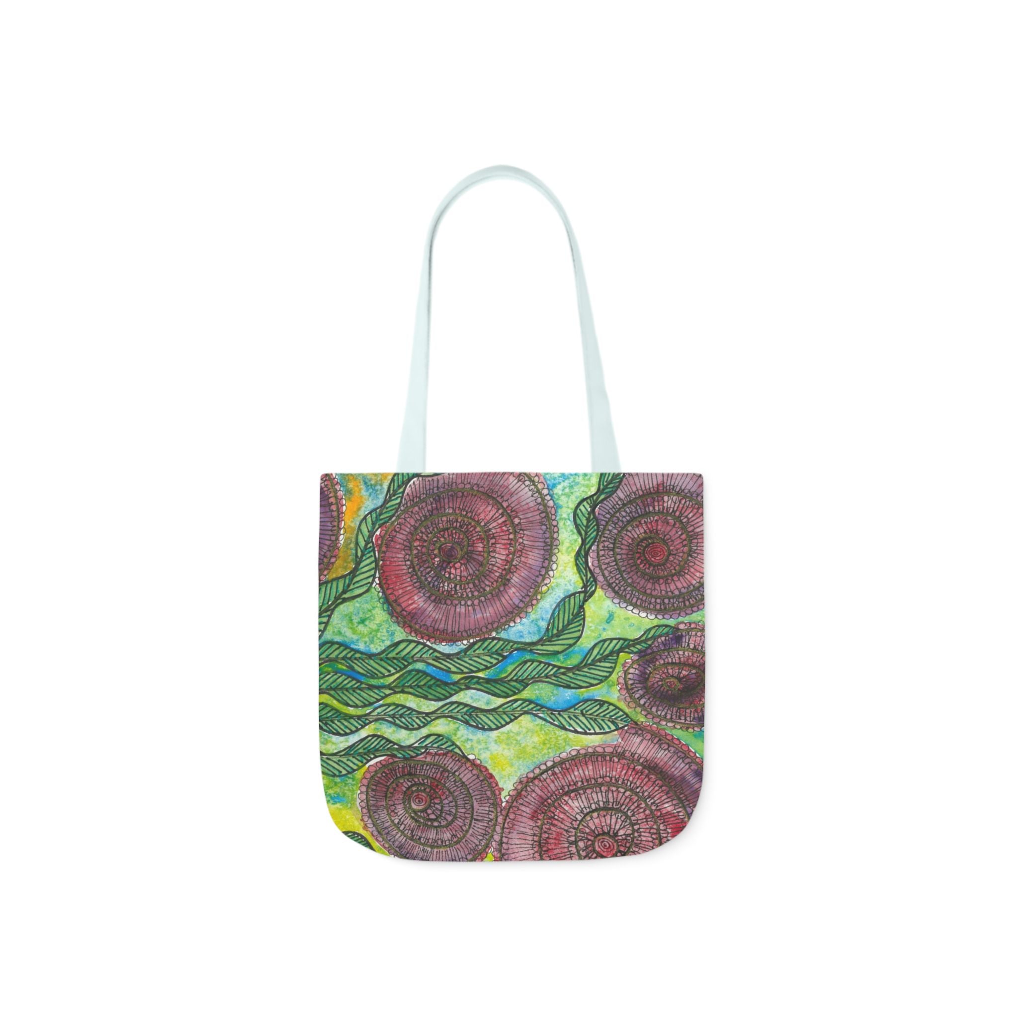 Canvas Tote Bags, Colourful Abstract Designs, 5-Color Straps, 3 Sizes.  For Family and friends or a Special Gift #35 Beetroot To Yourself