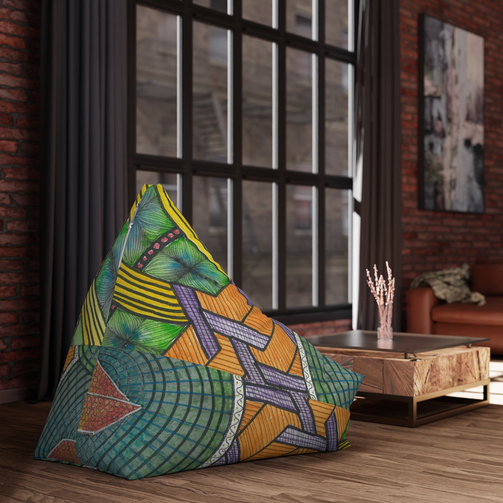 Bean Bag Chair Covers For Indoor & Outdoor - 2 Sizes - Exciting Abstract Design #31 T'Eye Land