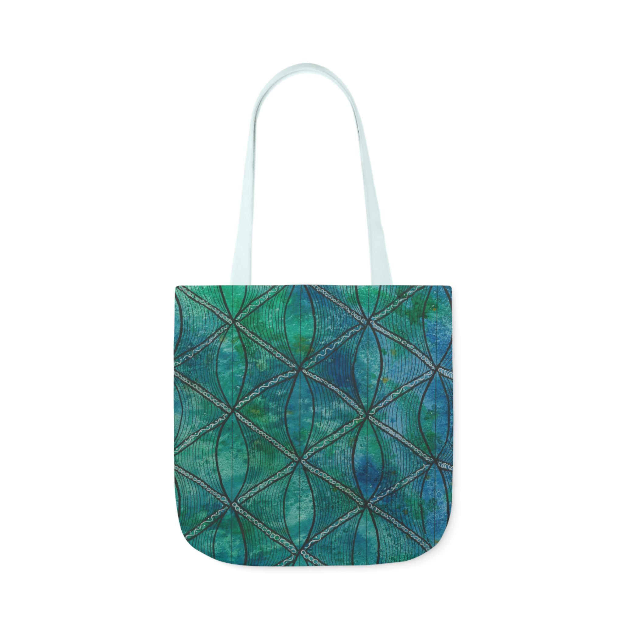 Canvas Tote Bags, Colourful Abstract Designs, 5-Color Straps, 3 Sizes.  For Family and friends or a Special Gift #58 Hows The Serenity