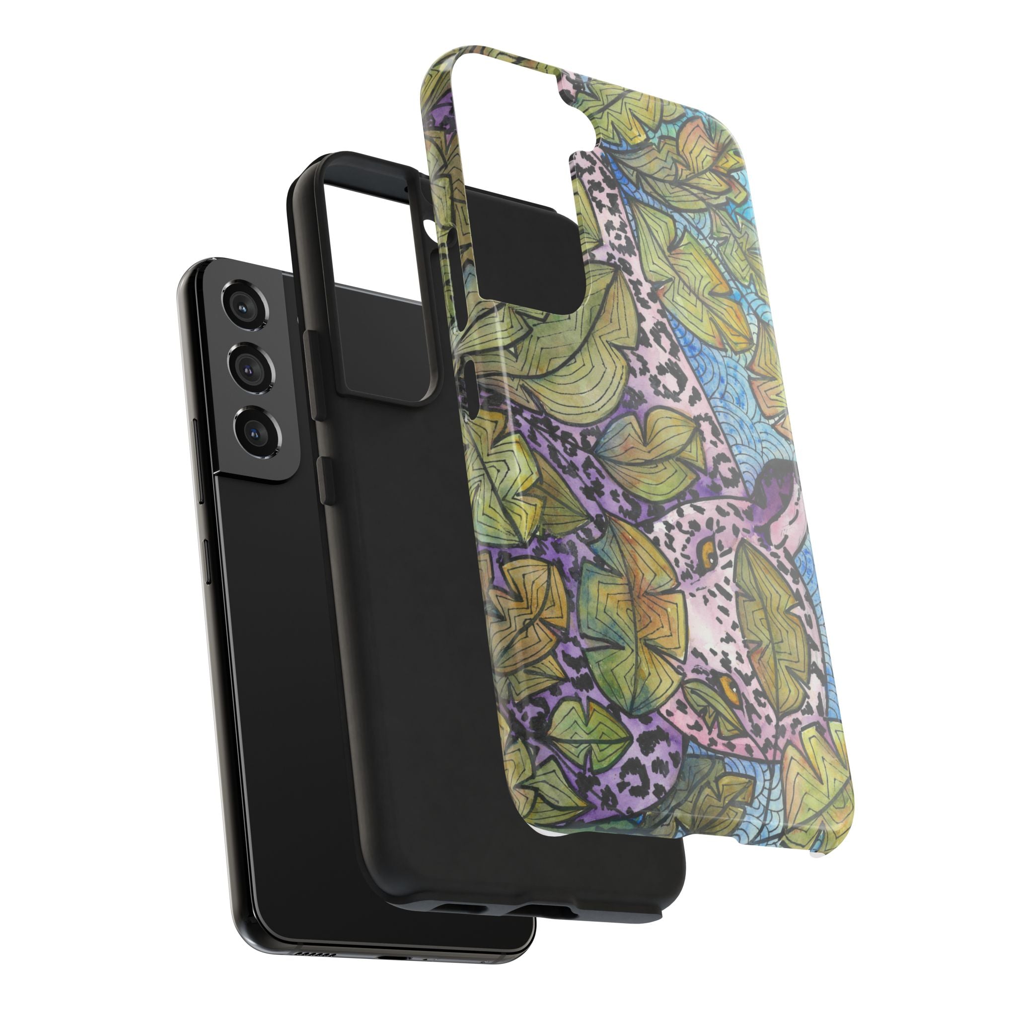 Tough Phone Case - All iPhones and Samsung Galaxys - Exciting Abstract Design #76 Purrfect Blend