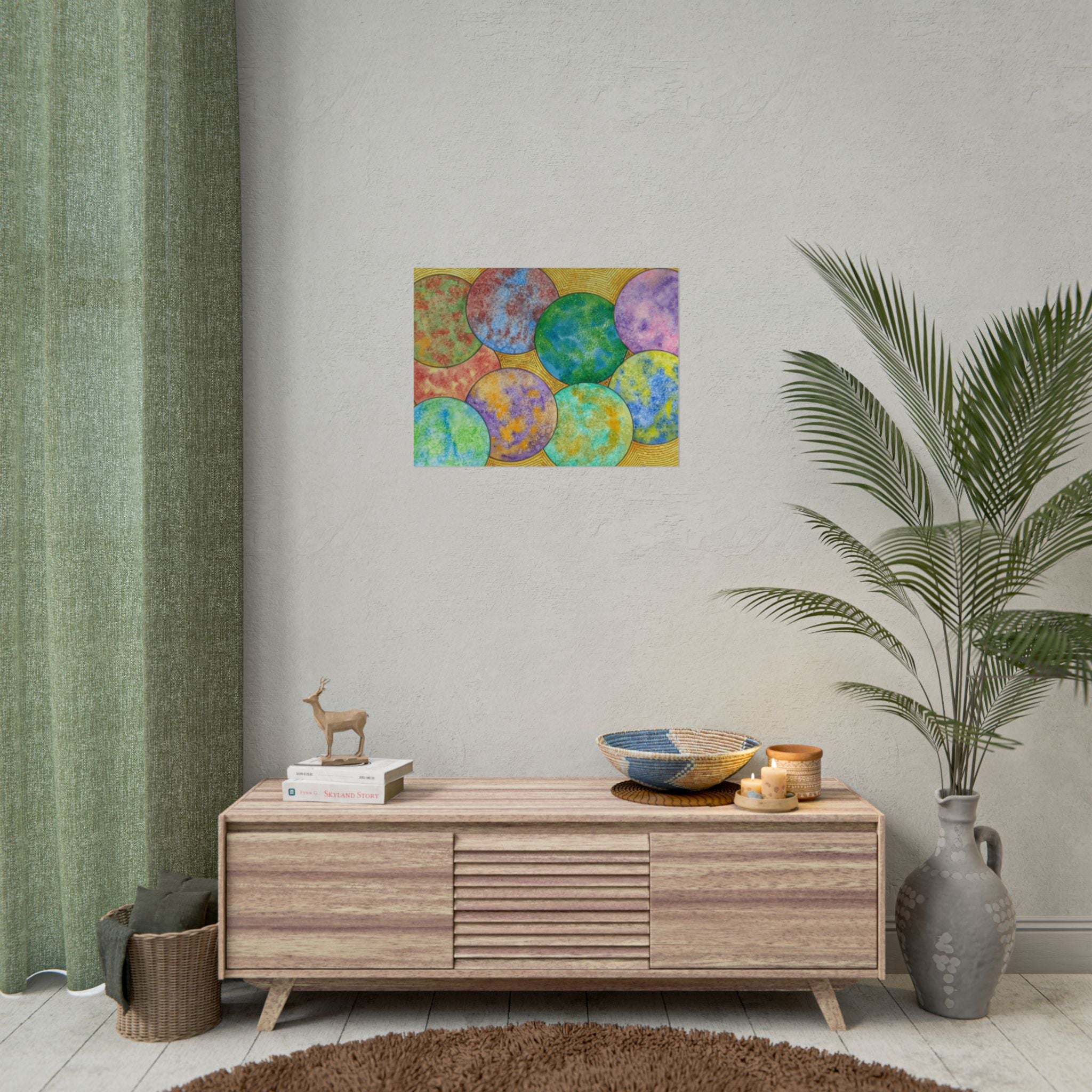 Large Colourful Wall Art, Posters & Prints, For Office, Bedroom or Living Room, or Special Gift #61 Worlds Apart