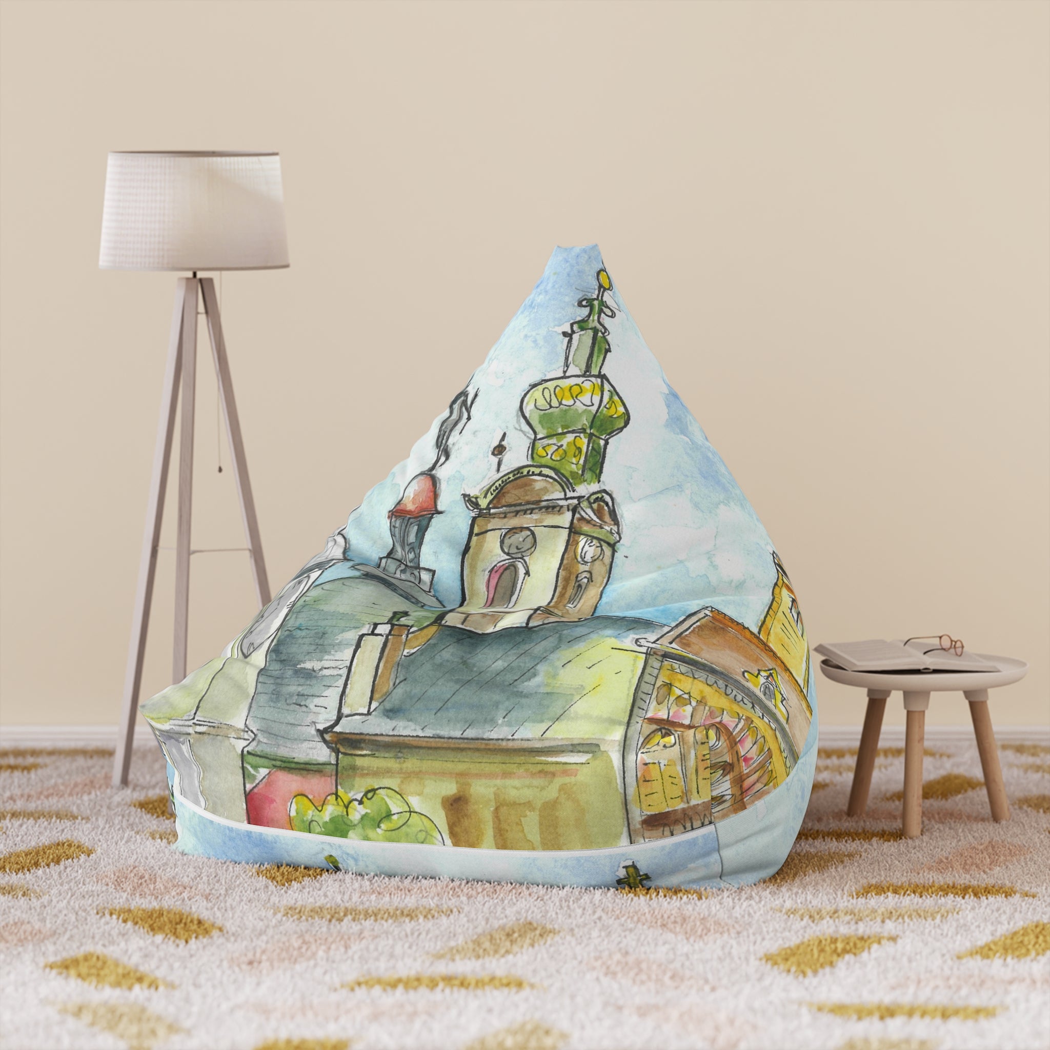 Bean Bag Chair Covers For Indoor & Outdoor - 2 Sizes - Exciting Abstract Design #95 Beautiful Novi Sad - Serbia