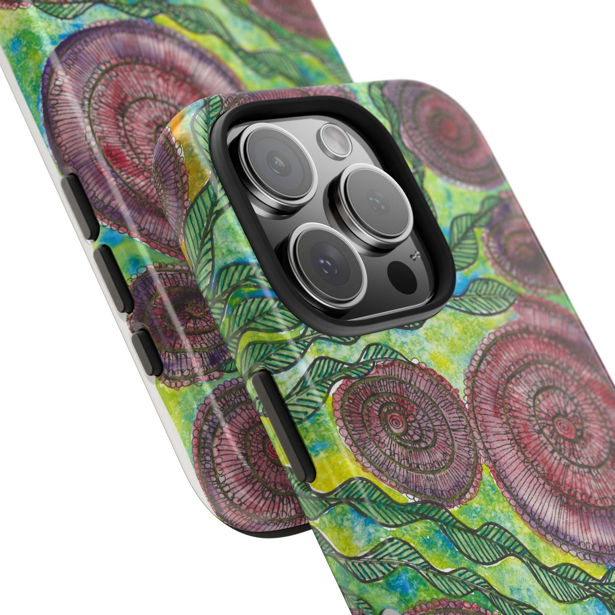 Tough Phone Case - All iPhones and Samsung Galaxys - Exciting Abstract Design #35 Beetroot To Yourself