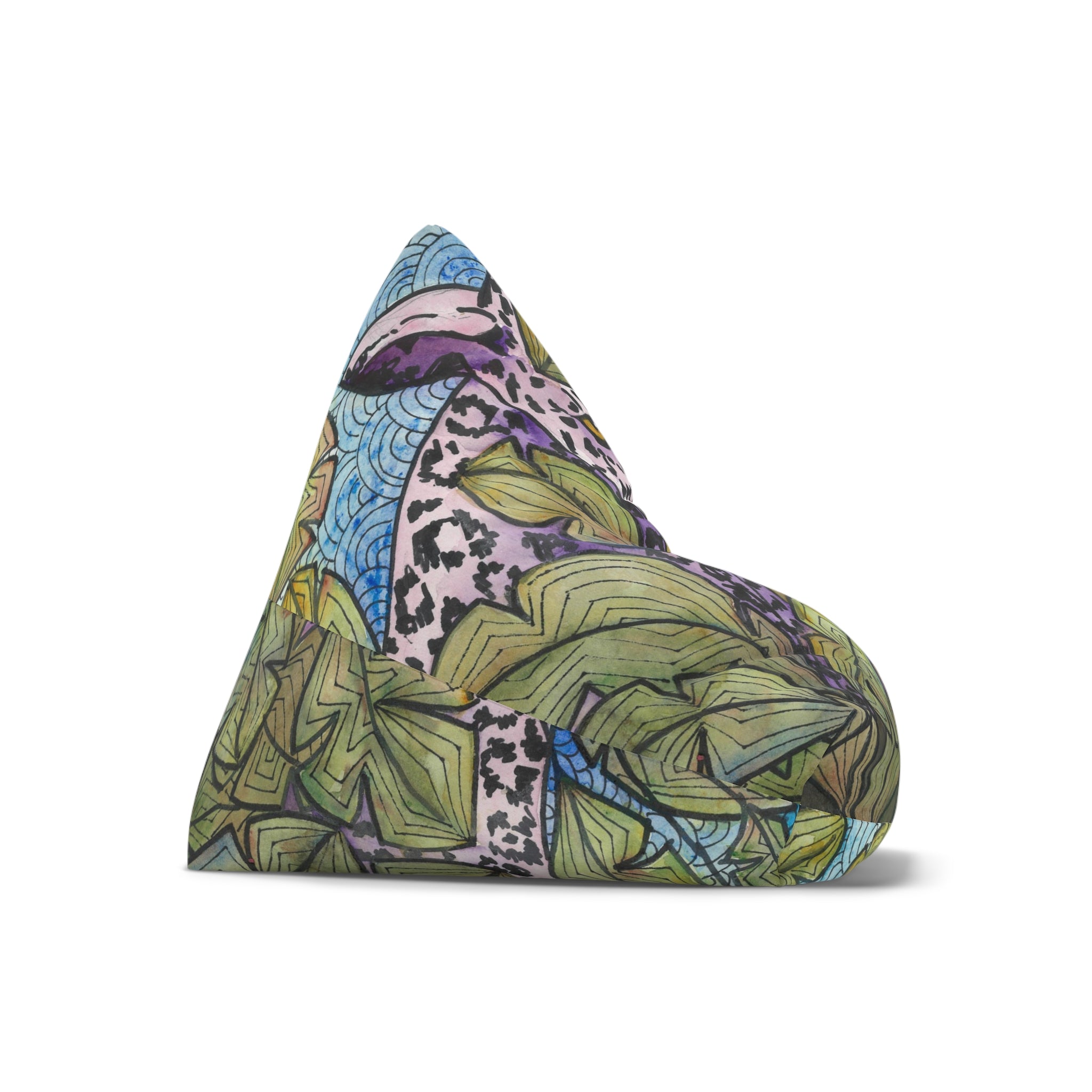 Bean Bag Chair Covers For Indoor & Outdoor - 2 Sizes - Exciting Abstract Design #76 Purrfect Blend