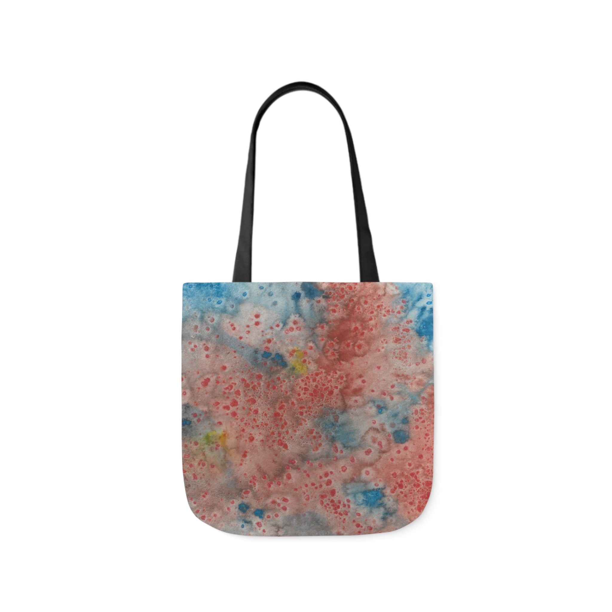 Canvas Tote Bags, Colourful Abstract Designs, 5-Color Straps, 3 Sizes.  For Family and friends or a Special Gift #53 The Reef