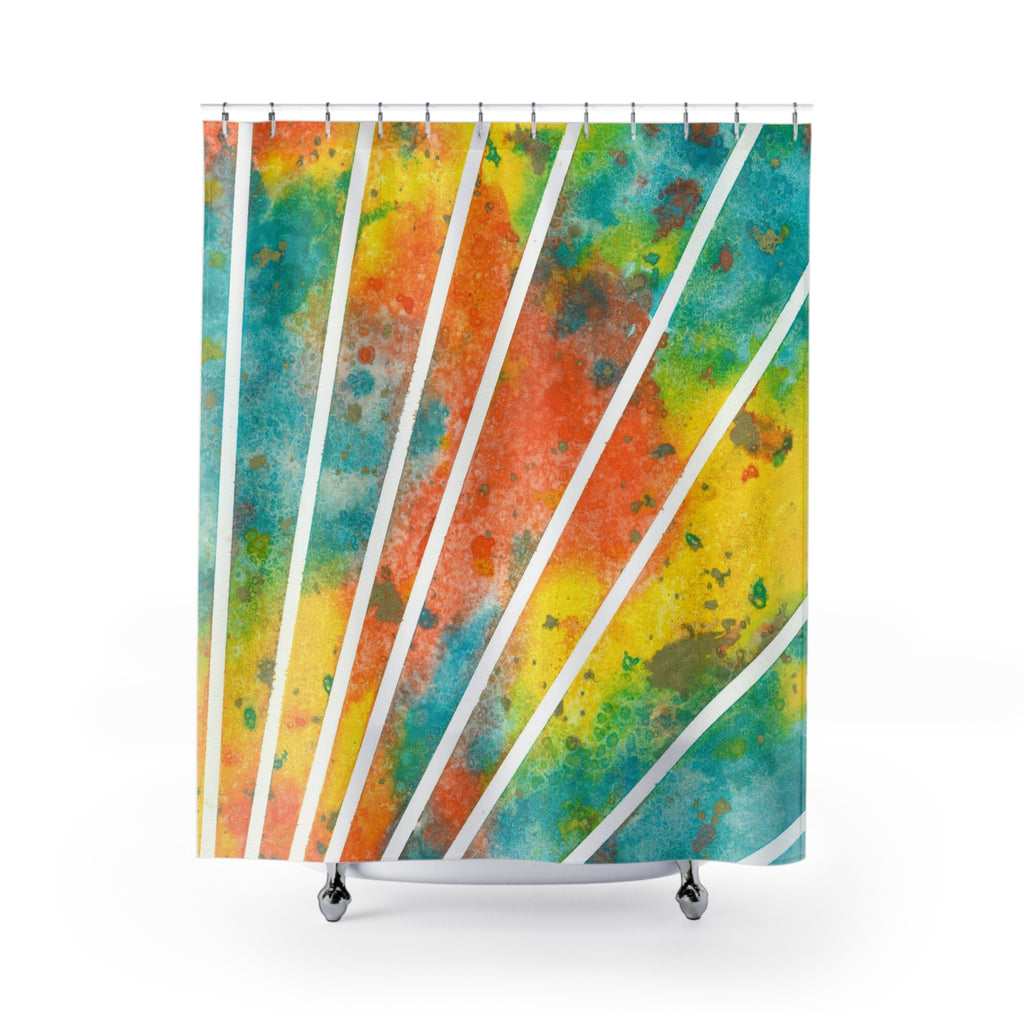 Beautiful Shower Curtains to Refresh Your Bathroom. Colourful Abstract Designs. Perfect For Your Bathroom or Special House-Warming Gift #101 Your Energy Radiates