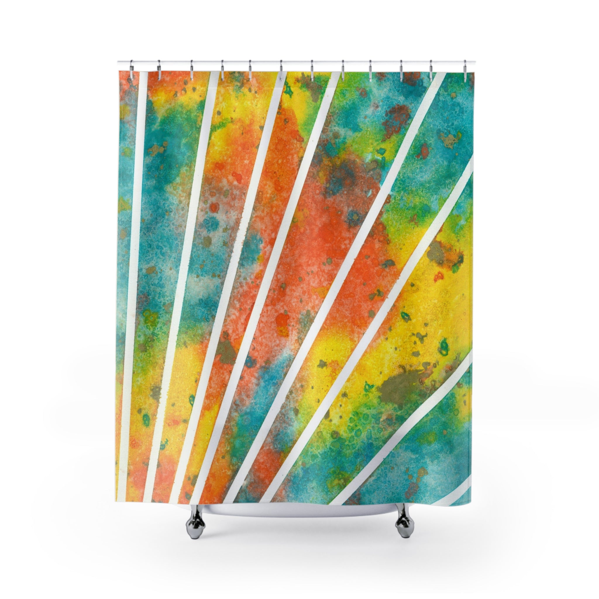 Beautiful Shower Curtains to Refresh Your Bathroom. Colourful Abstract Designs. Perfect For Your Bathroom or Special House-Warming Gift #101 Your Energy Radiates