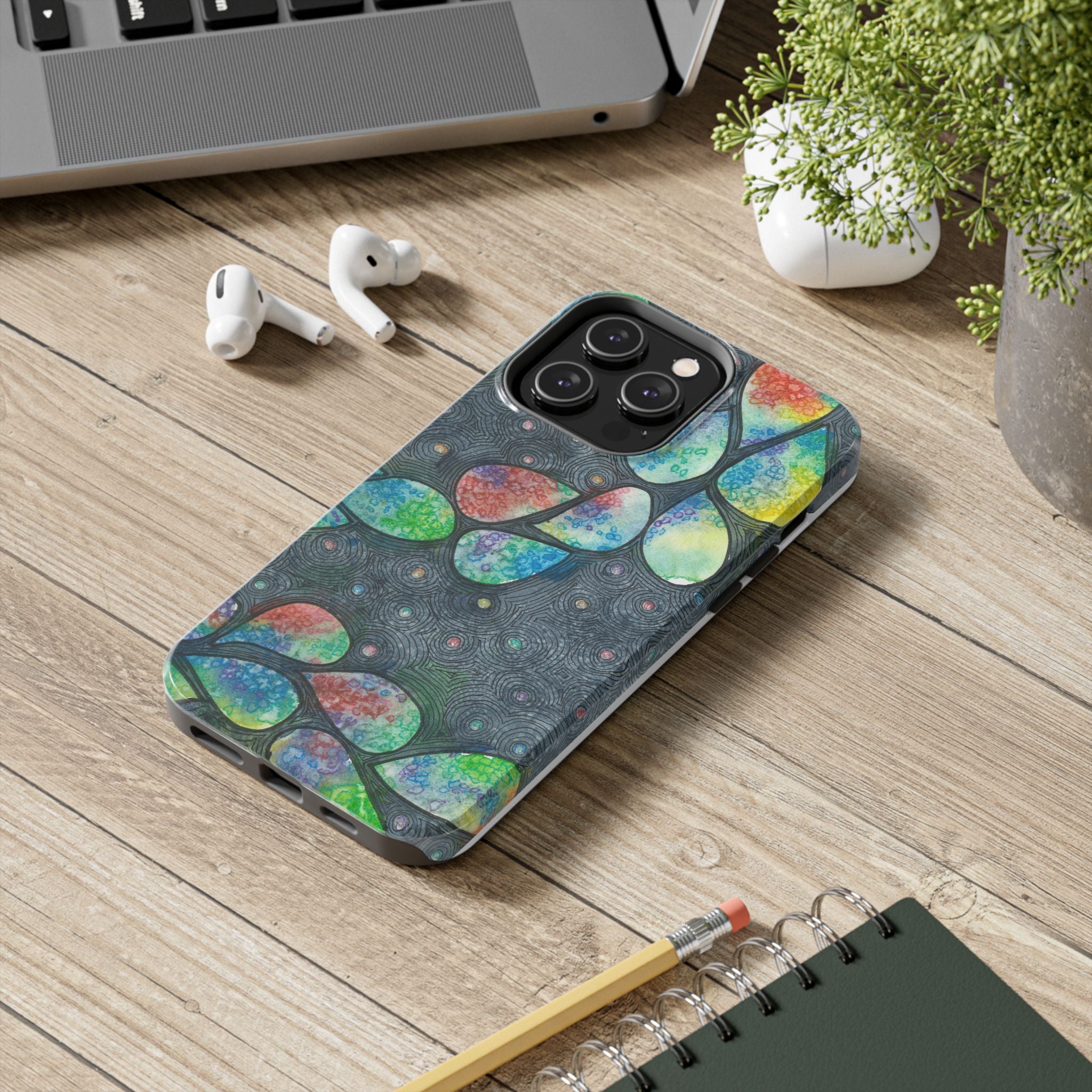 Tough Phone Case - All iPhones and Samsung Galaxys - Exciting Abstract Design #30 Give Us A Minute