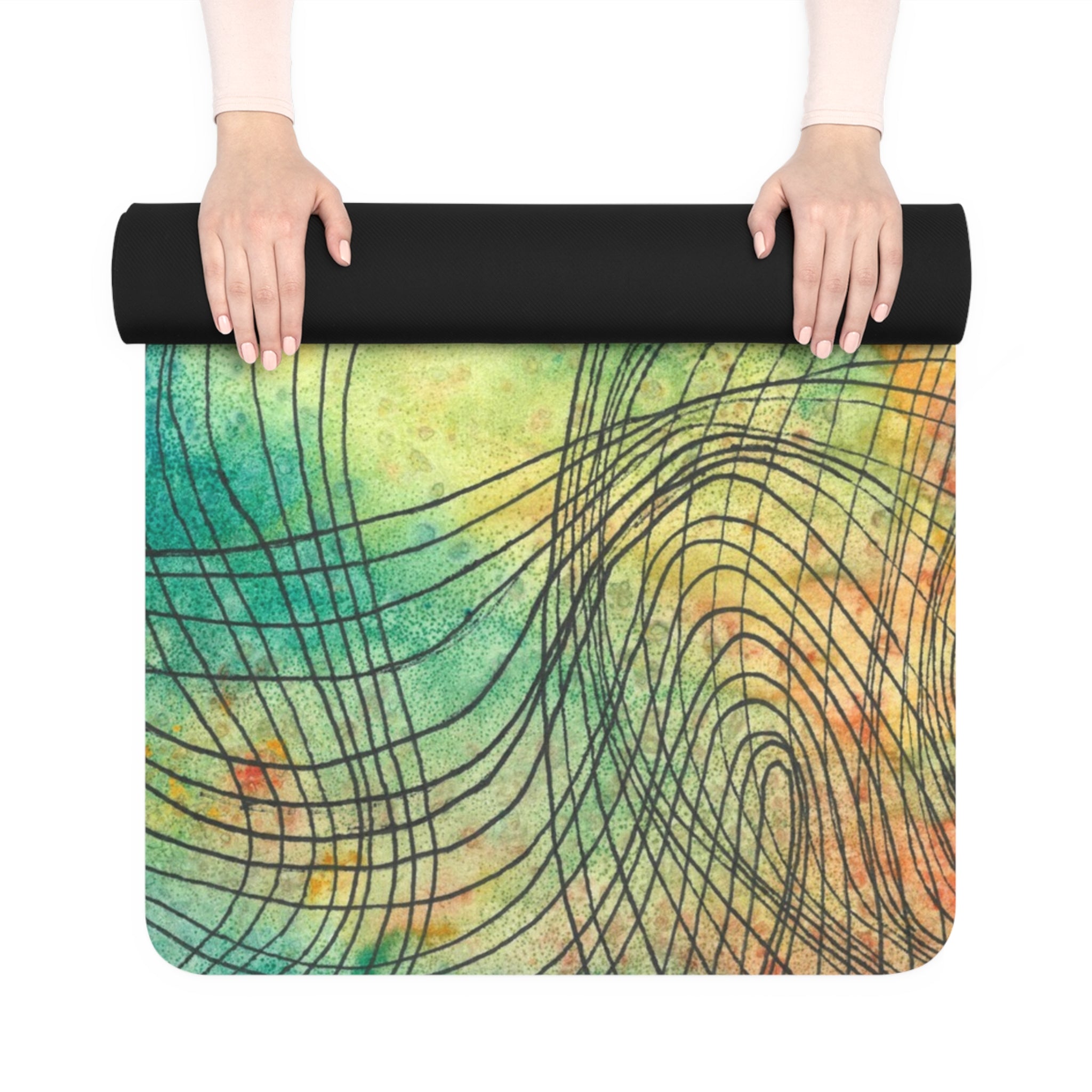 Yoga Mats and Gym Mats. Colourful Abstract Designs. Perfect for Home, Yoga or Gym Class, or a Special Gift #81 The Only Way Is Up
