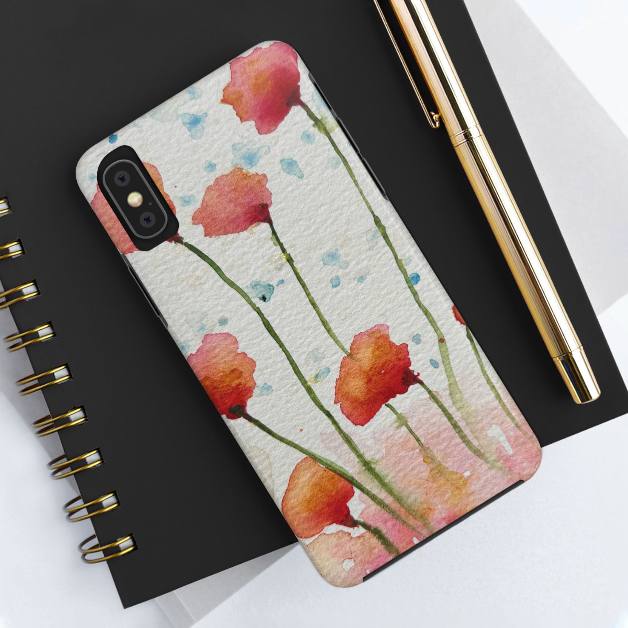 Tough Phone Case - All iPhones and Samsung Galaxys - Exciting Abstract Design #94 Poppies Galore