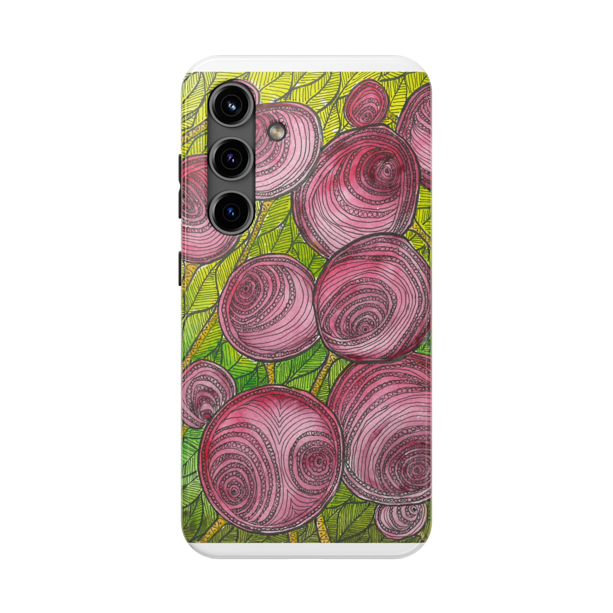 Tough Phone Case - All iPhones and Samsung Galaxys - Exciting Abstract Design #9 Spaced Blossoms