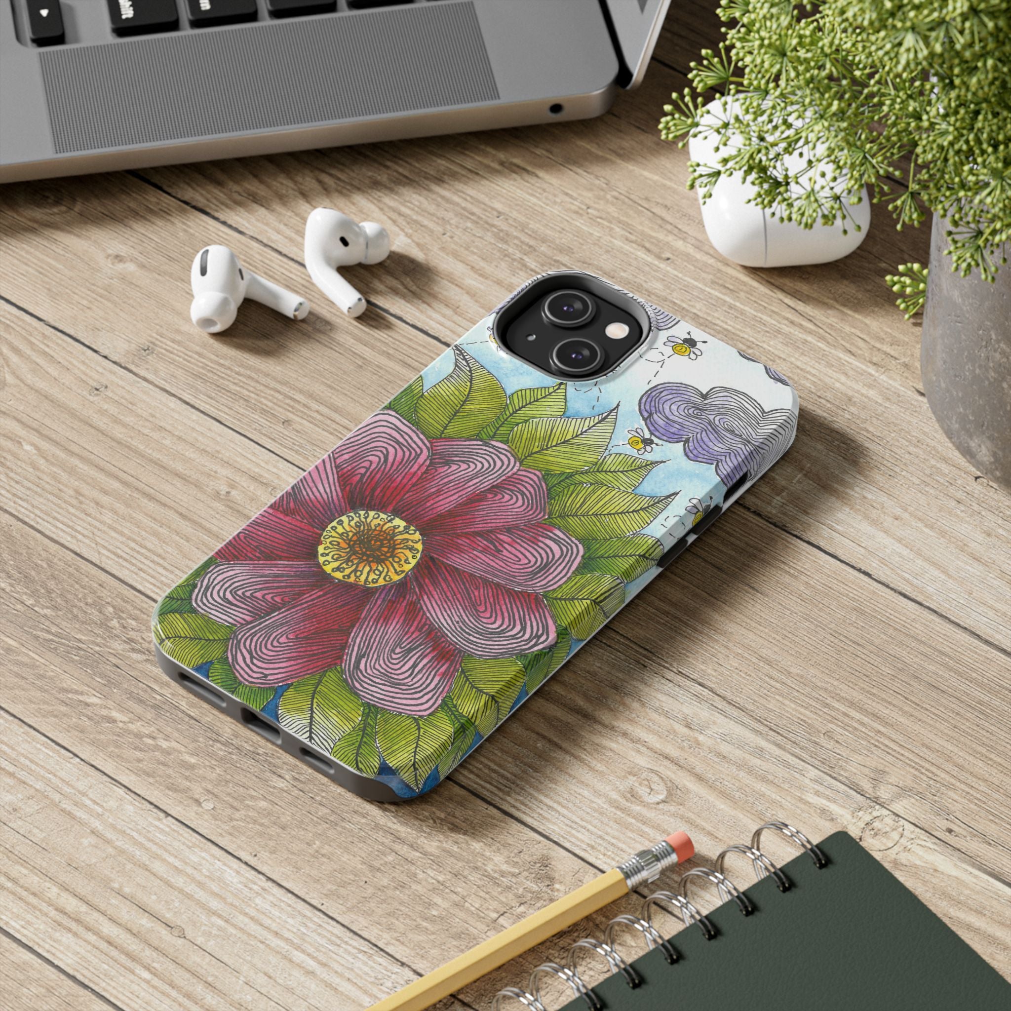 Tough Phone Case - All iPhones and Samsung Galaxys - Exciting Abstract Design  #4 Bloom'n