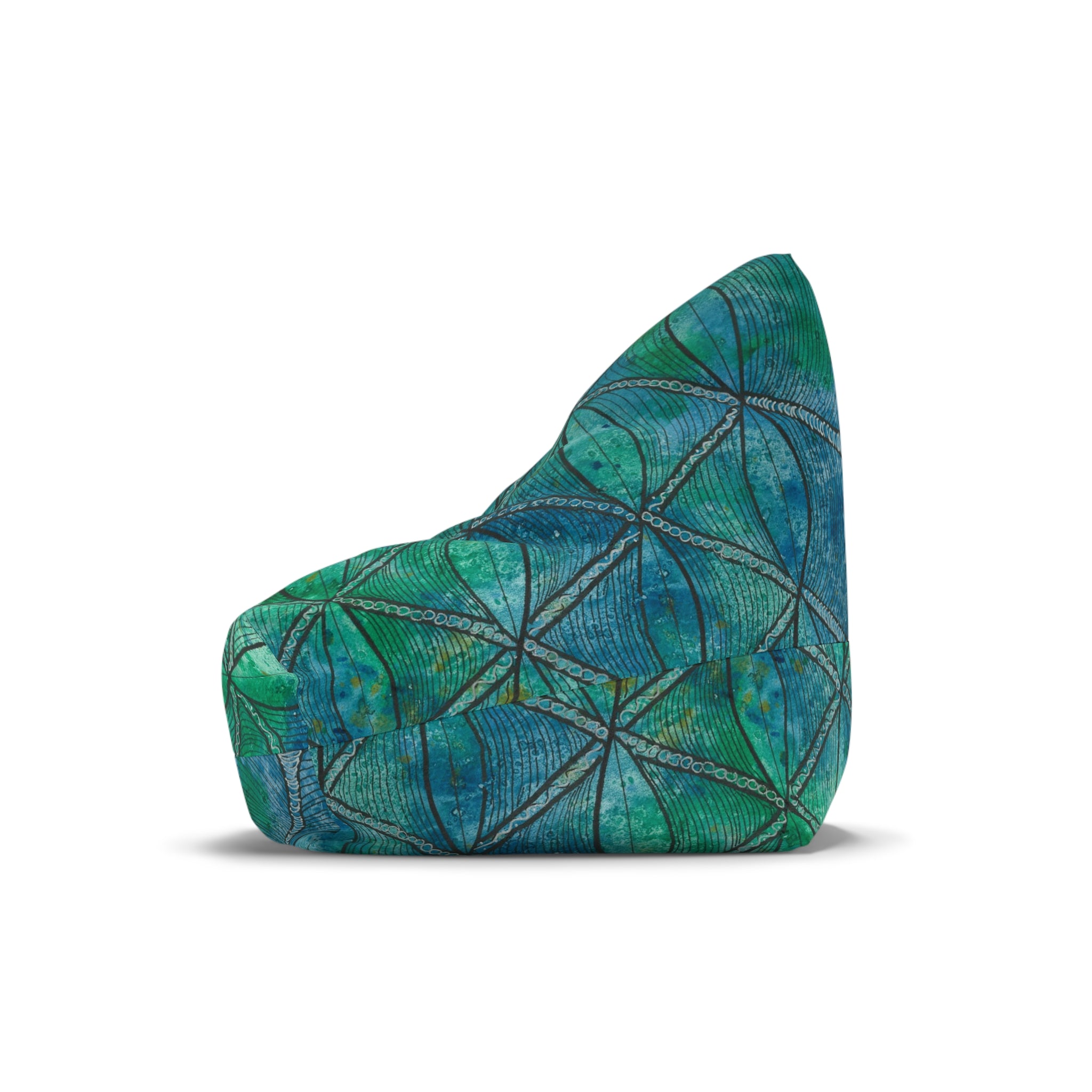 Bean Bag Chair Covers For Indoor & Outdoor - 2 Sizes - Exciting Abstract Design #58 How's The Serenity?