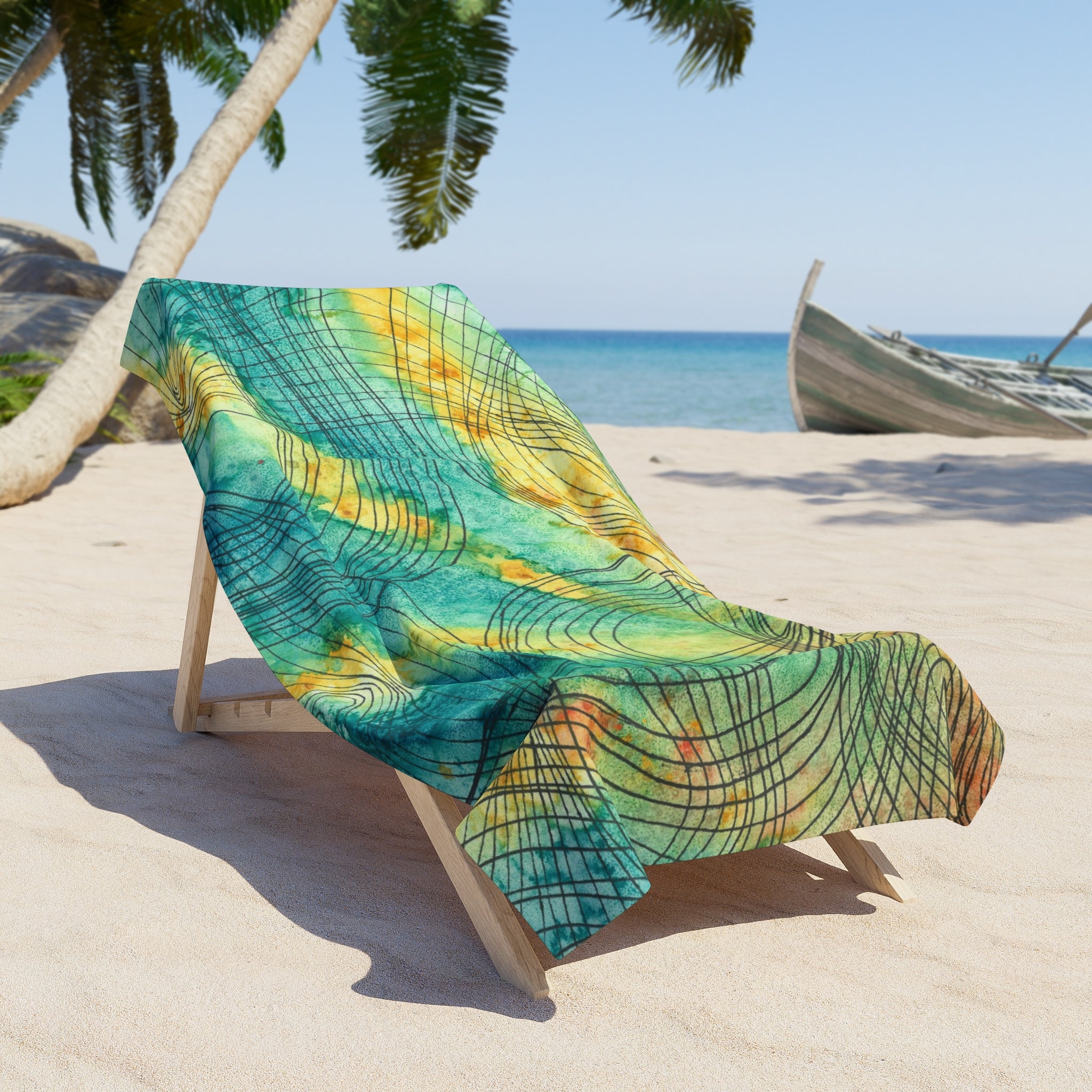 Colourful Abstract Beach Towels, Cotton Loop backing for Durability, 2 Sizes.  For Family and friends or a Special Gift #81 The Only Way Is Up