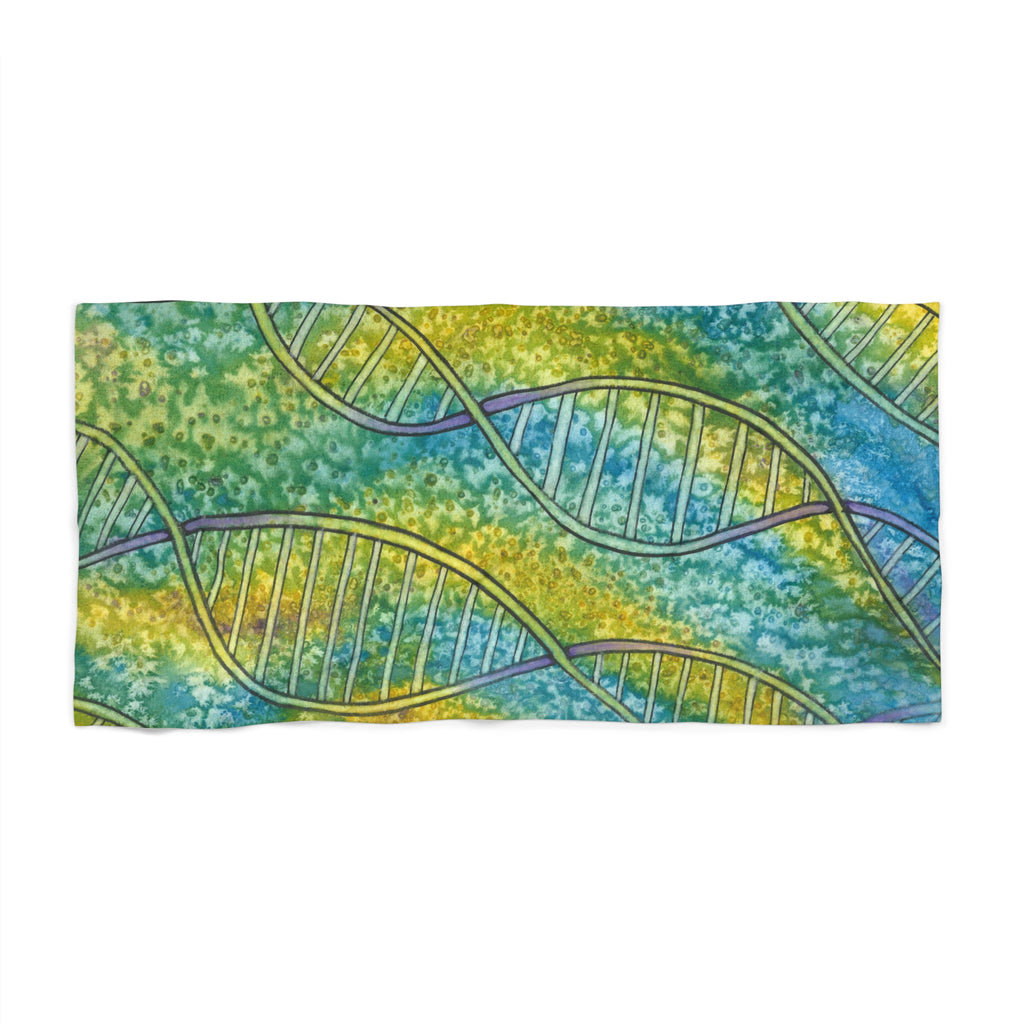 Colourful Abstract Beach Towels, Cotton Loop backing for Durability, 2 Sizes.  For Family and friends or a Special Gift #99 Crop Of DNA
