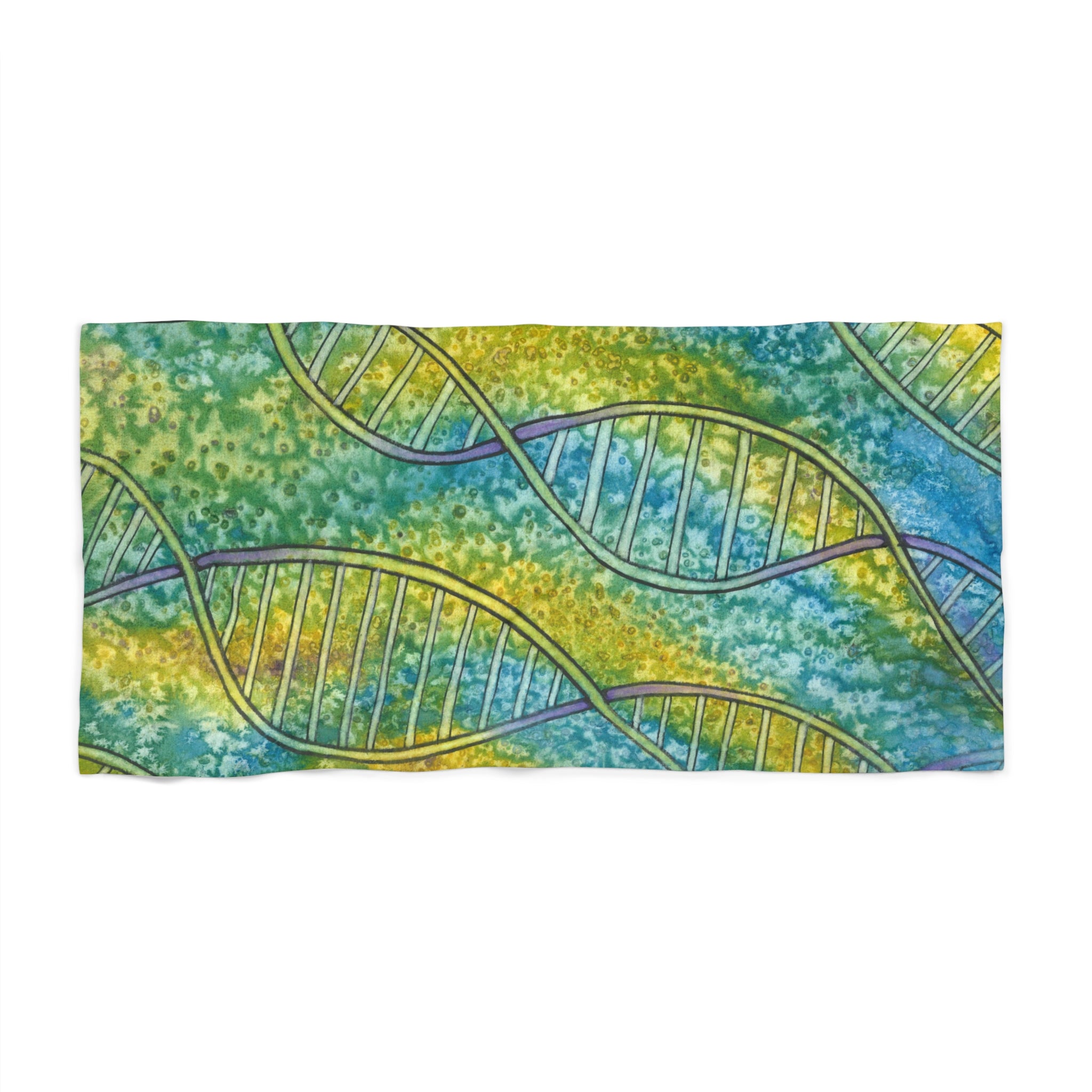 Colourful Abstract Beach Towels, Cotton Loop backing for Durability, 2 Sizes.  For Family and friends or a Special Gift #99 Crop Of DNA