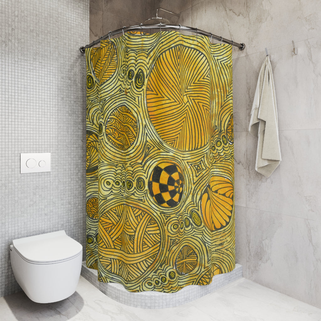 Beautiful Shower Curtains to Refresh Your Bathroom. Colourful Abstract Designs. Perfect For Your Bathroom or Special House-Warming Gift #38 The Conversationalist