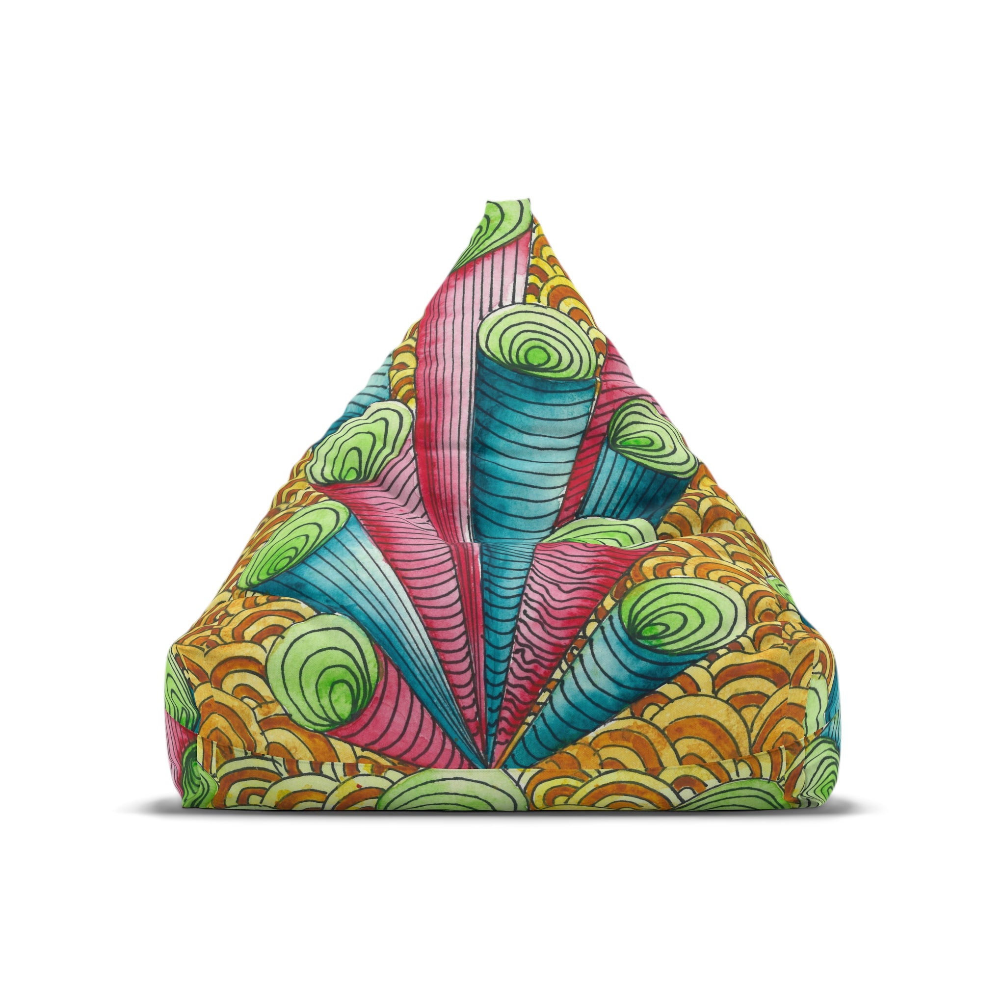 Bean Bag Chair Covers For Indoor & Outdoor - 2 Sizes - Exciting Abstract Design #93 On A Mission