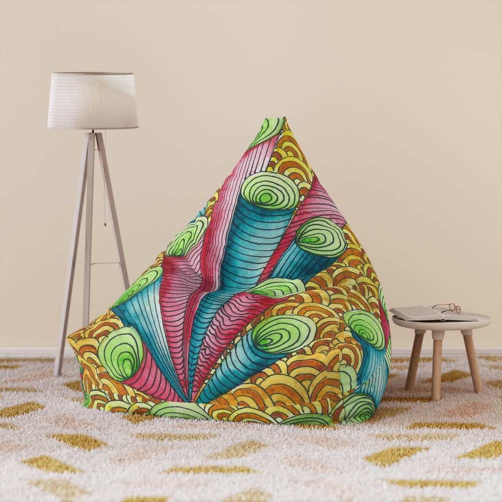 Bean Bag Chair Covers For Indoor & Outdoor - 2 Sizes - Exciting Abstract Design #93 On A Mission
